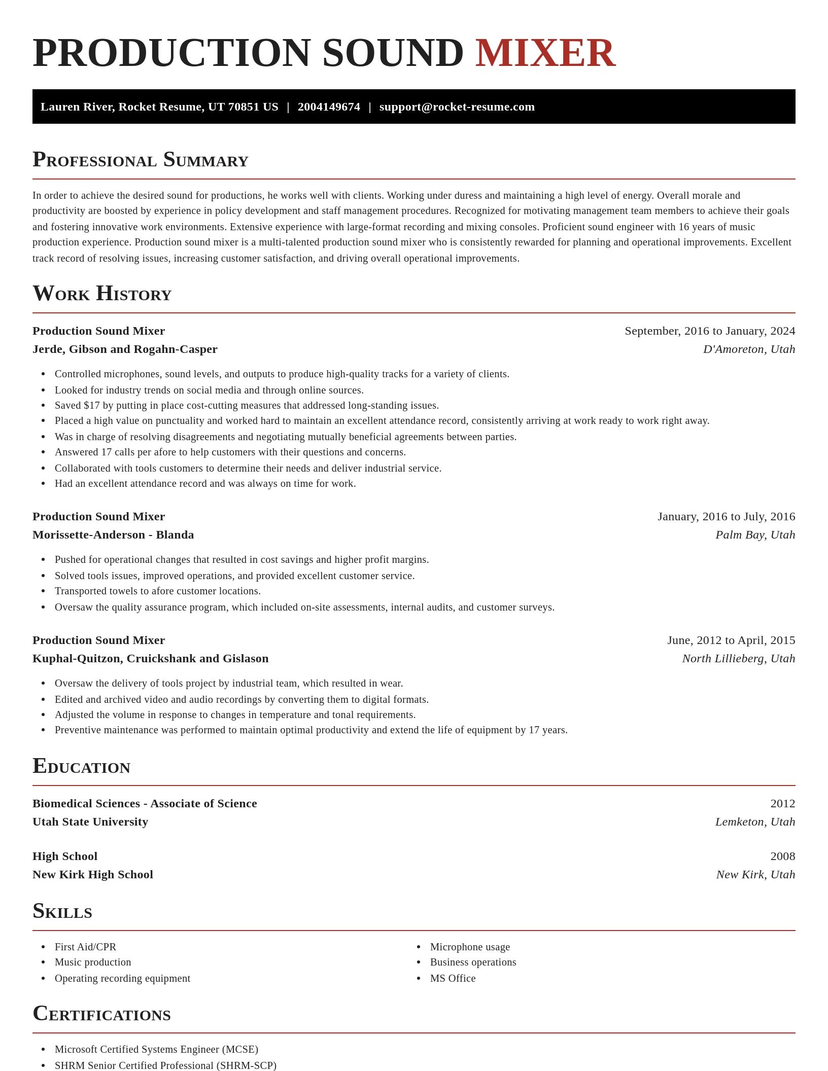 Exquisite resume template