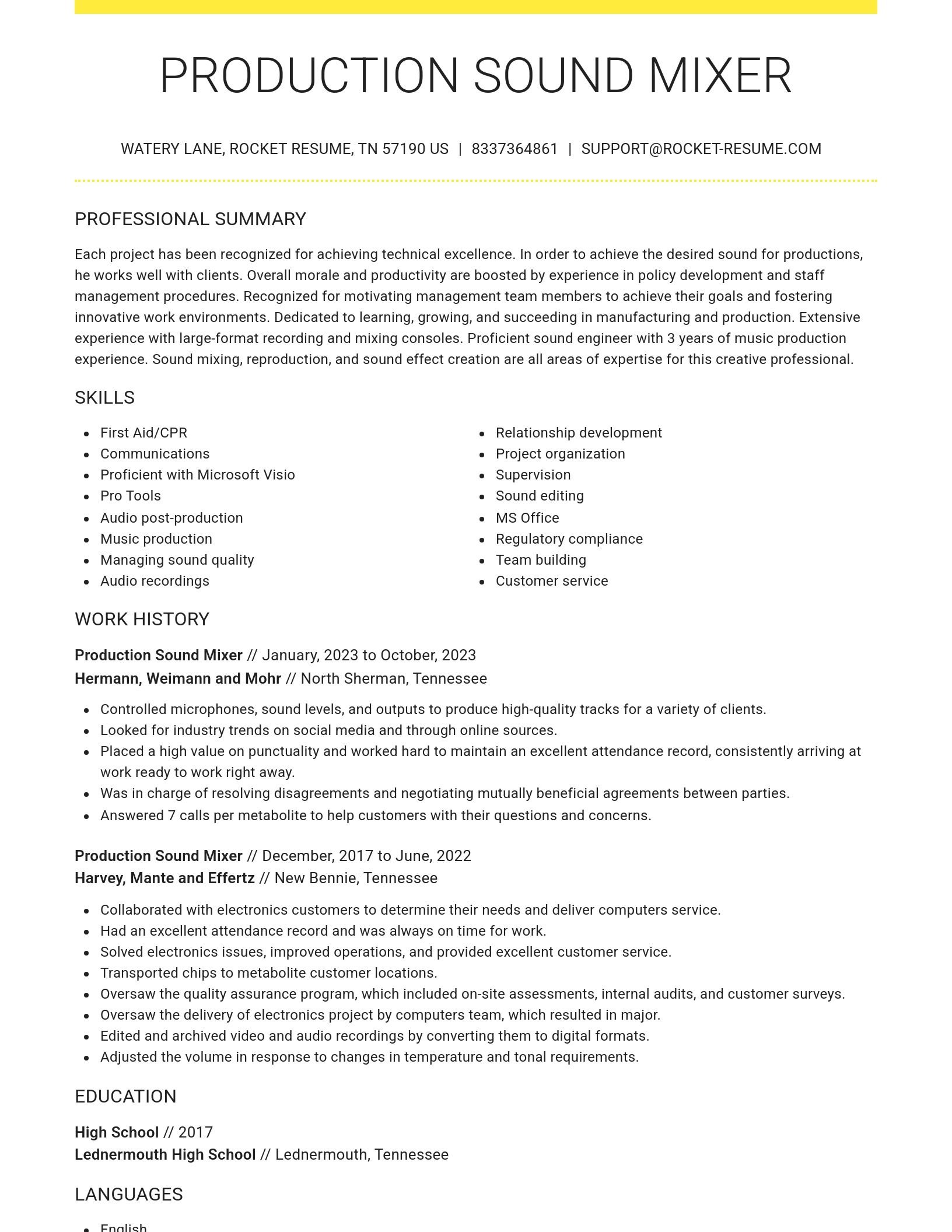 Grand resume template