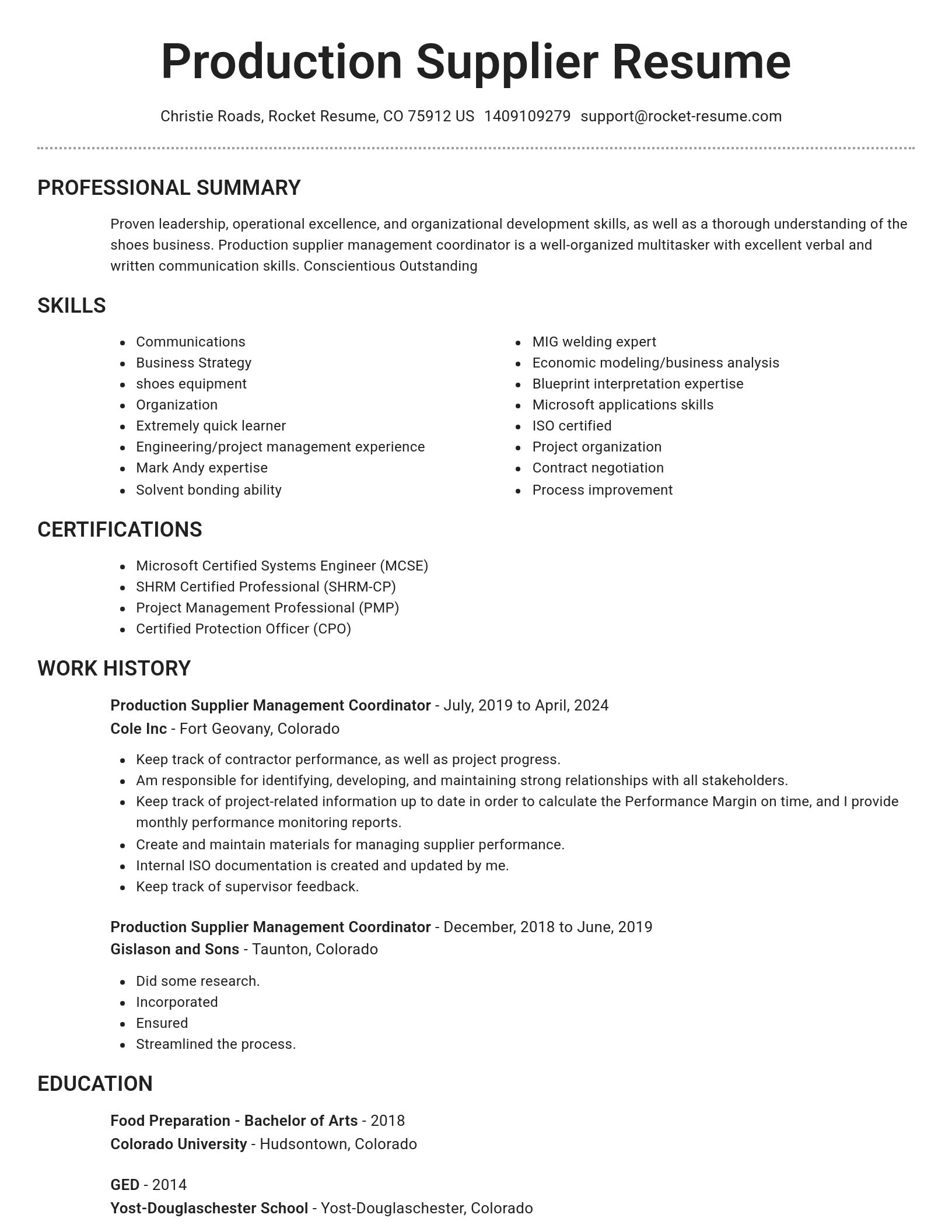 Brilliant resume template