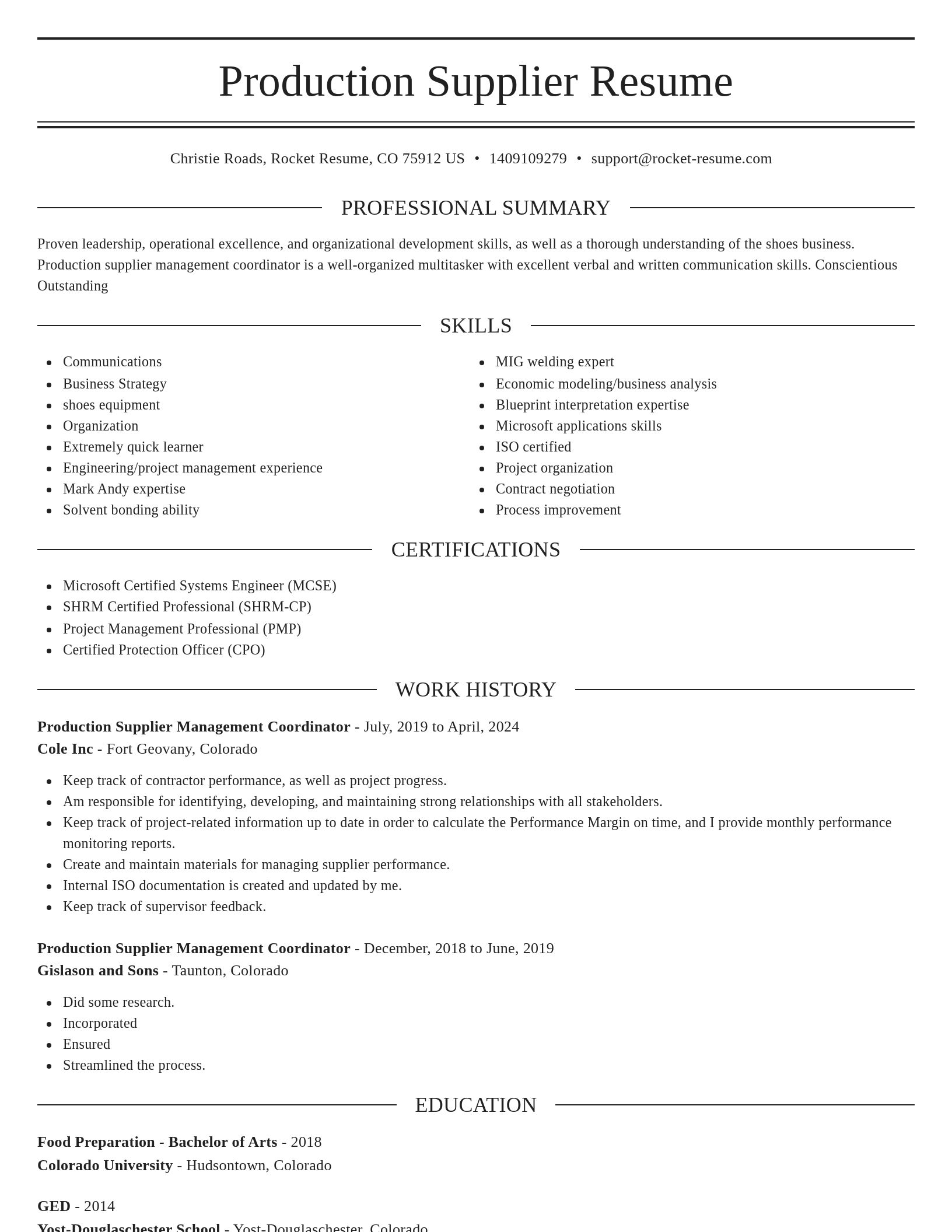 Elegant resume template