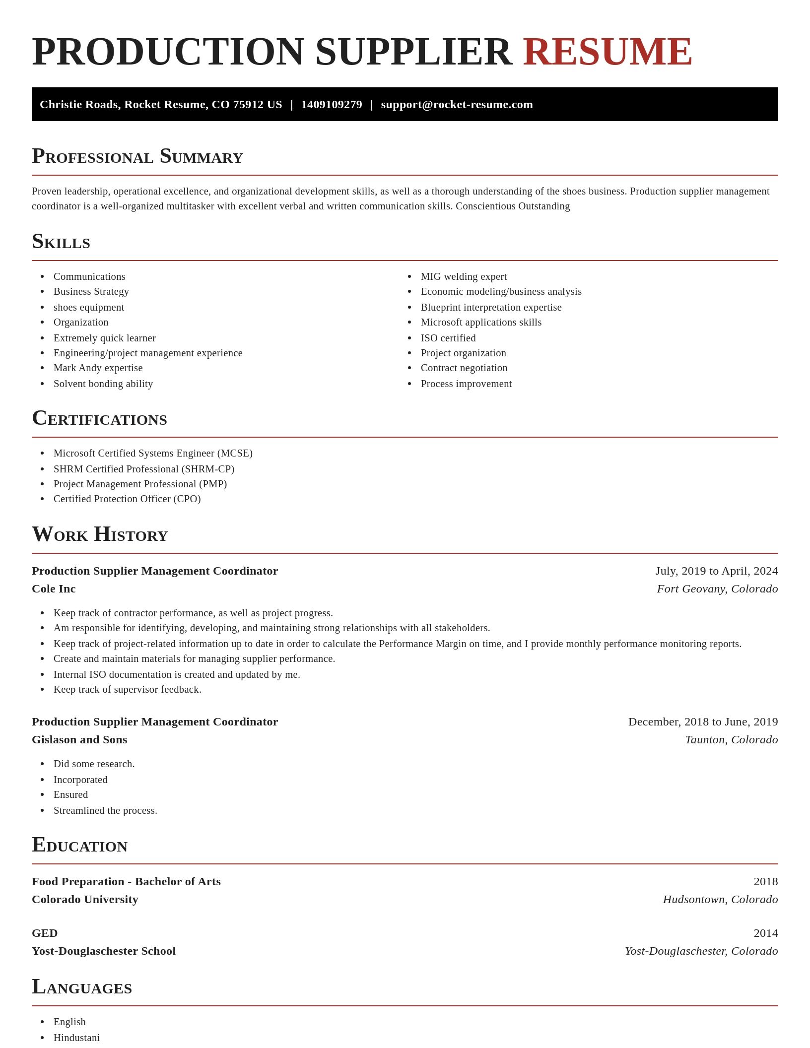 Exquisite resume template