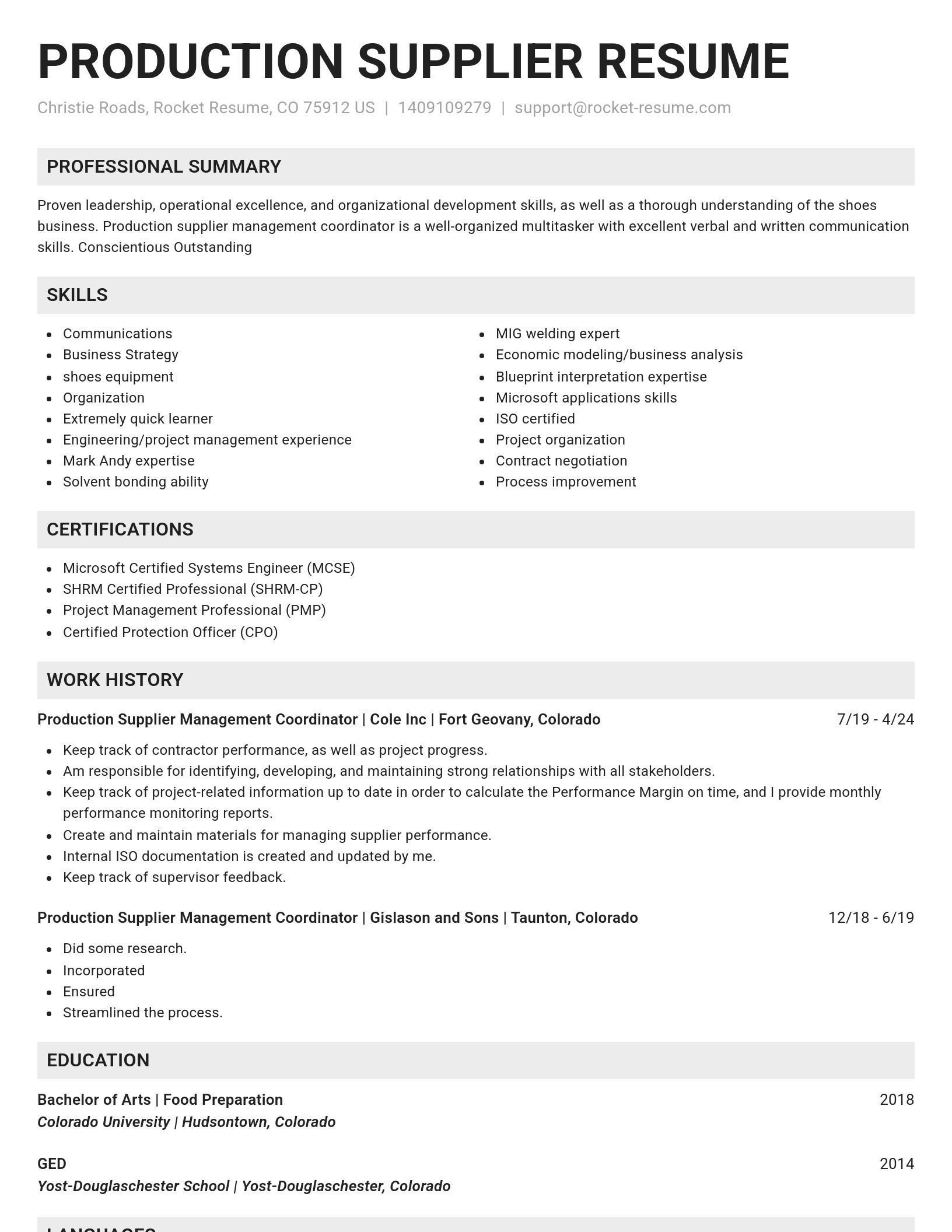 Genius resume template