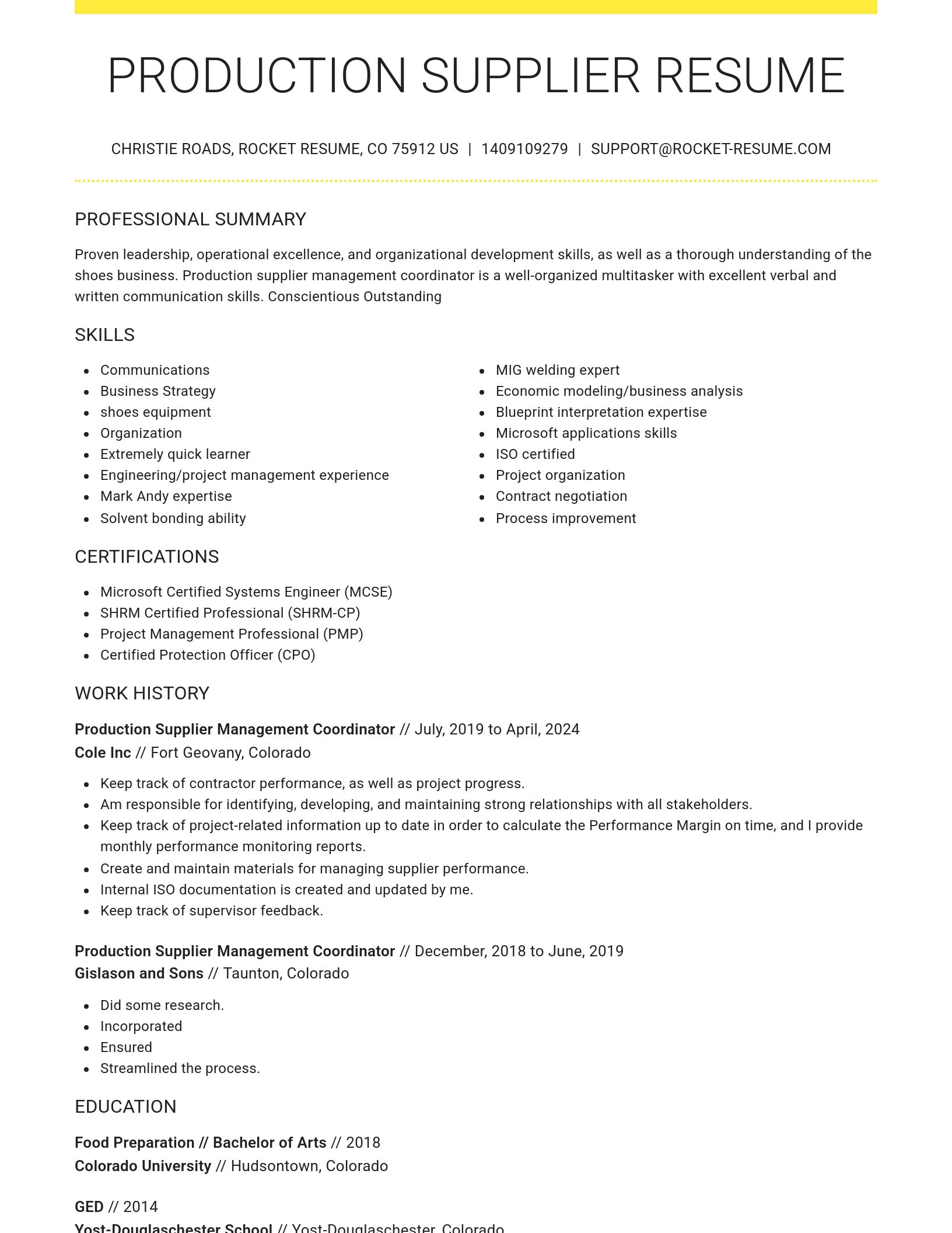 Grand resume template