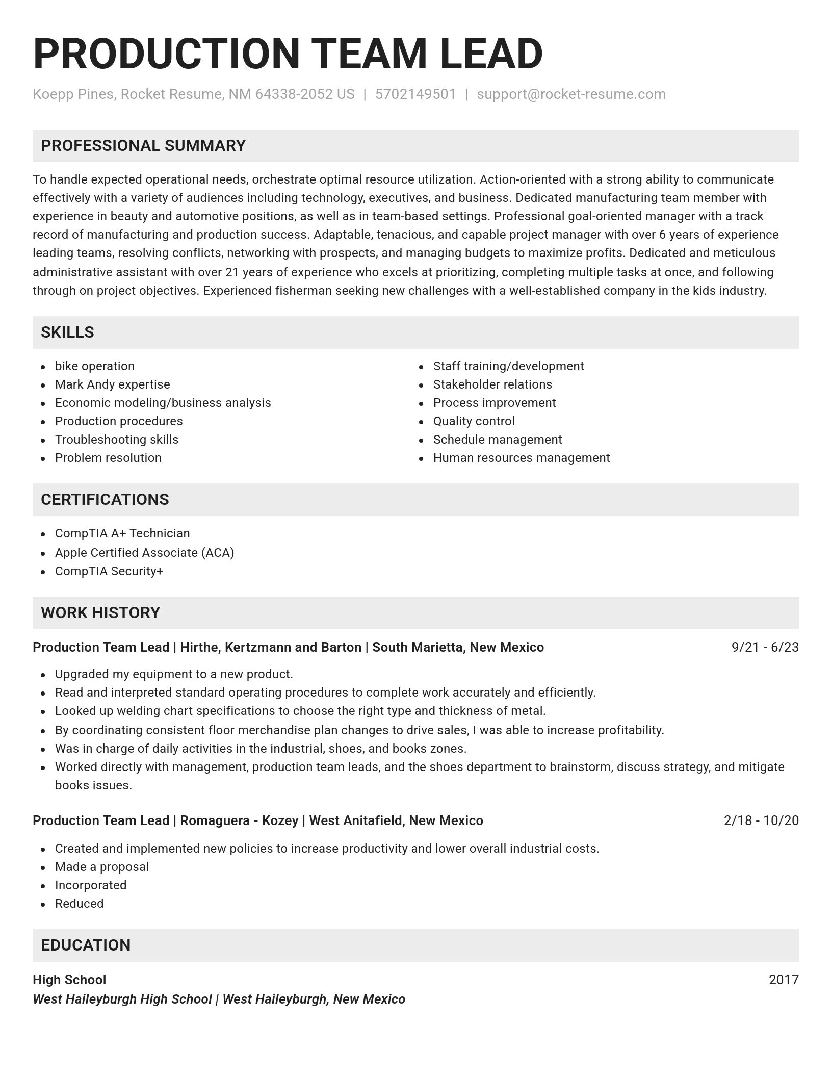 Genius resume template