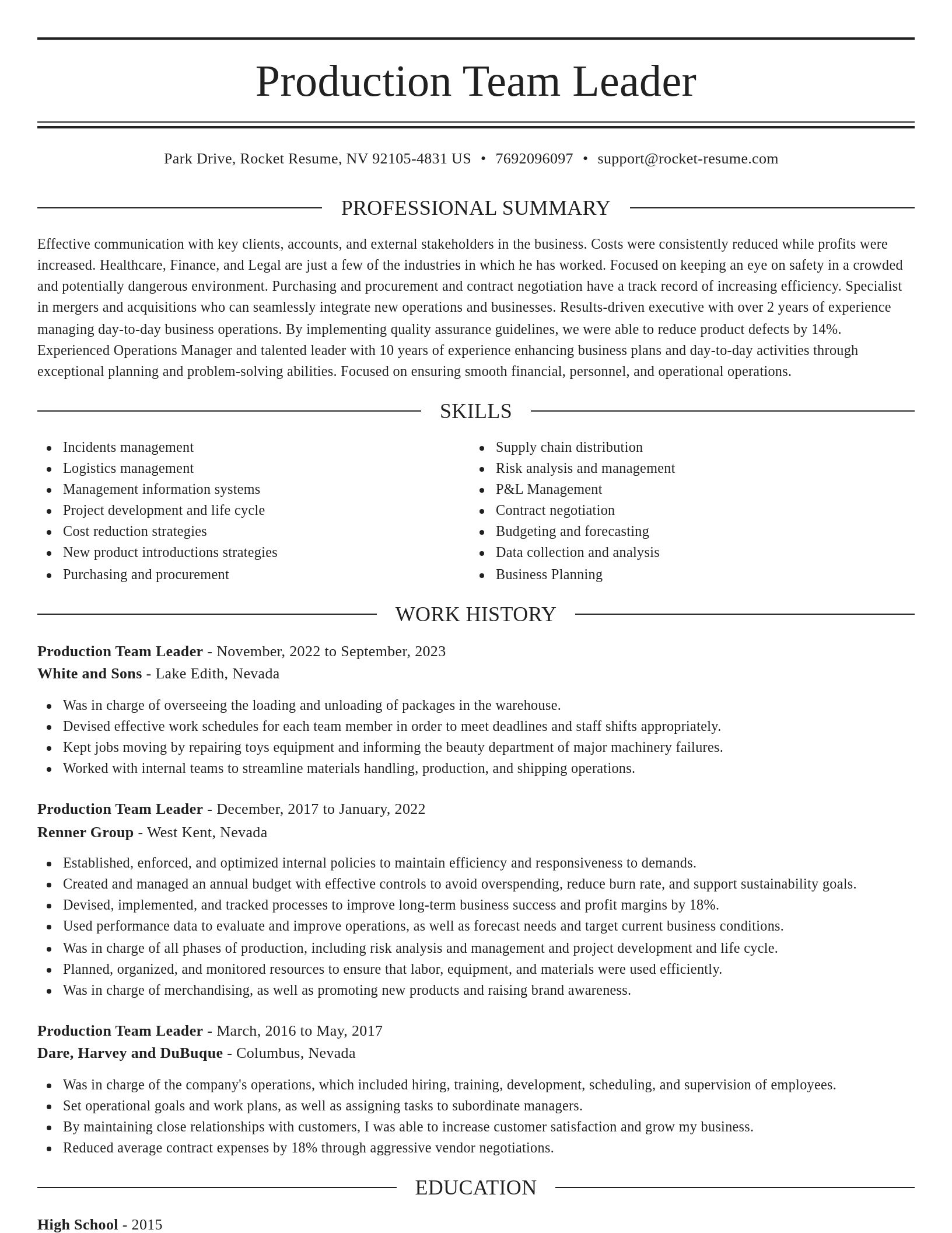 Elegant resume template