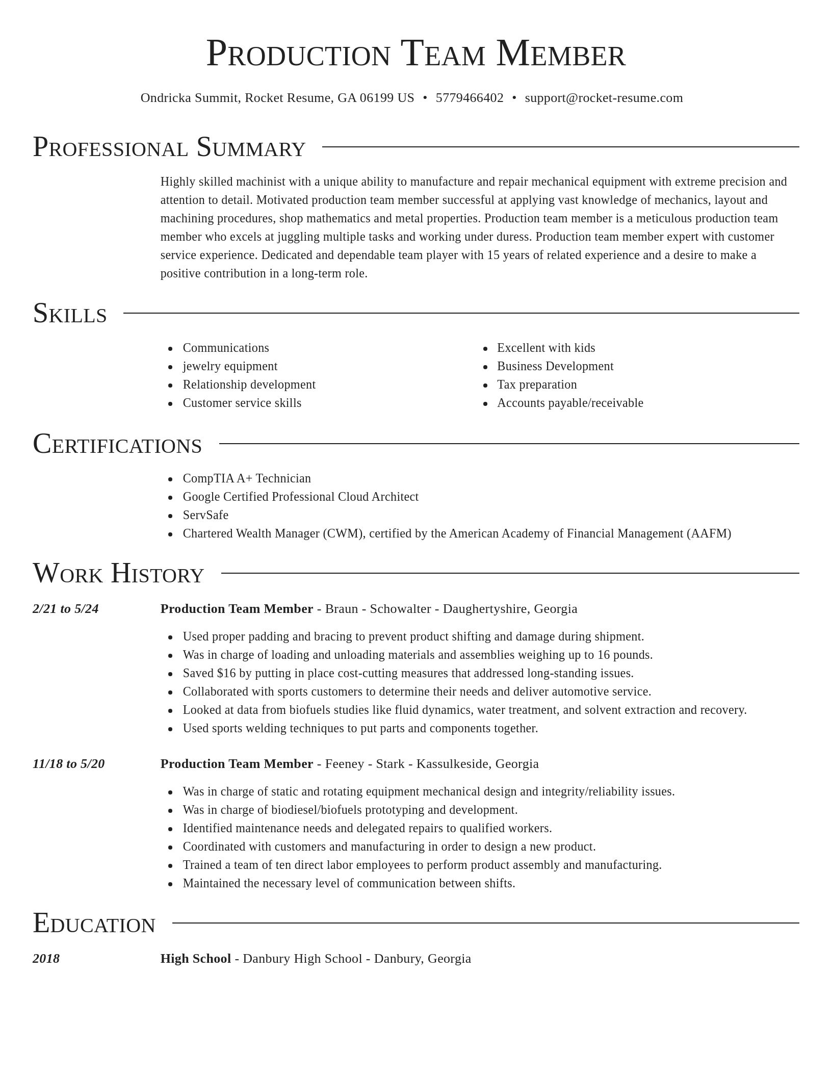 Director resume template