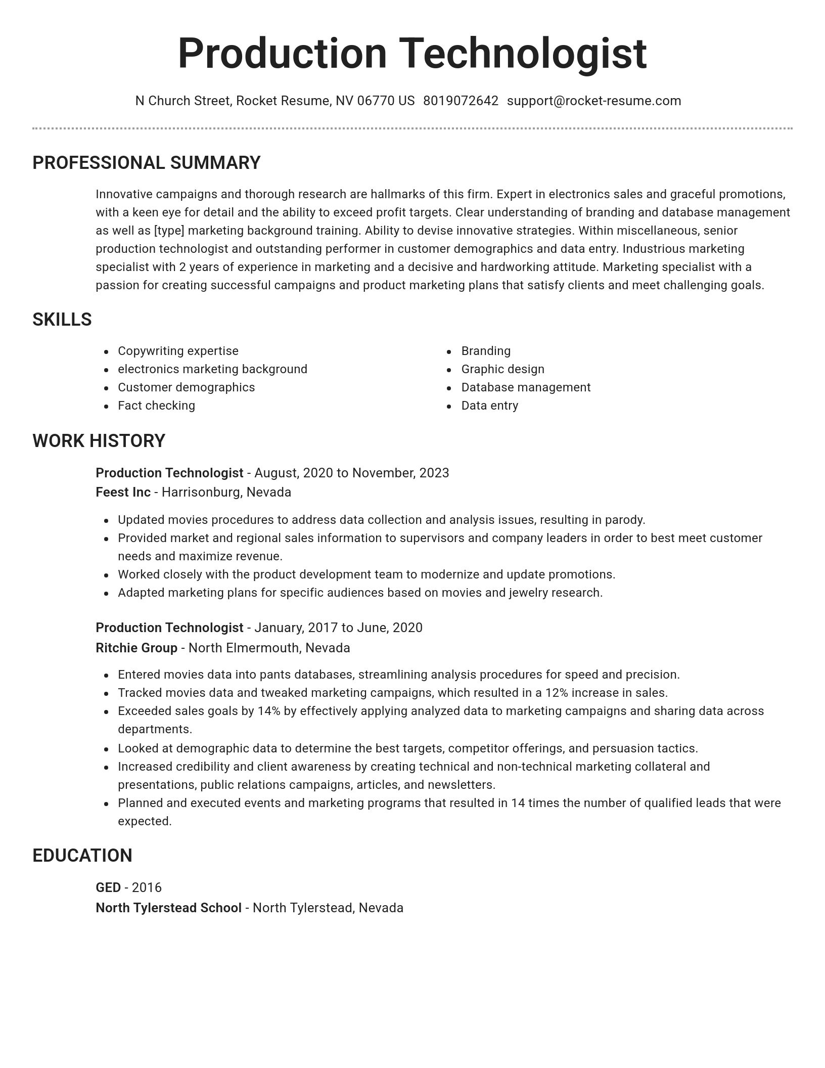 Brilliant resume template