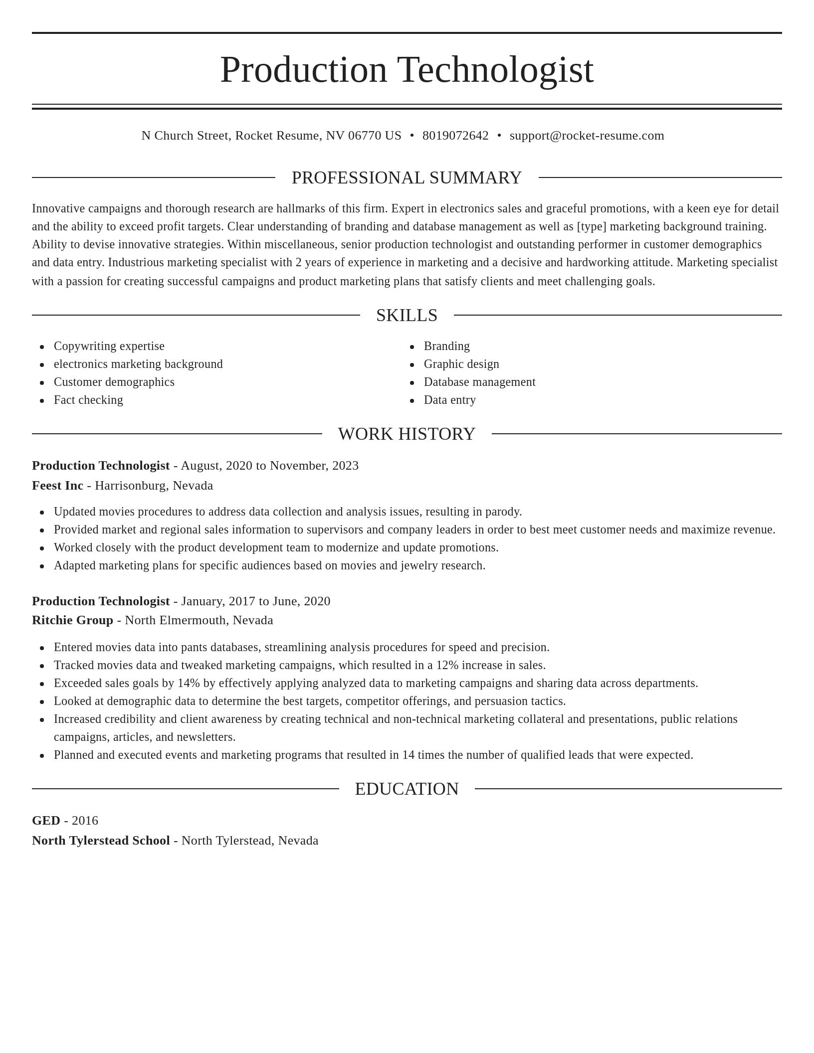 Elegant resume template