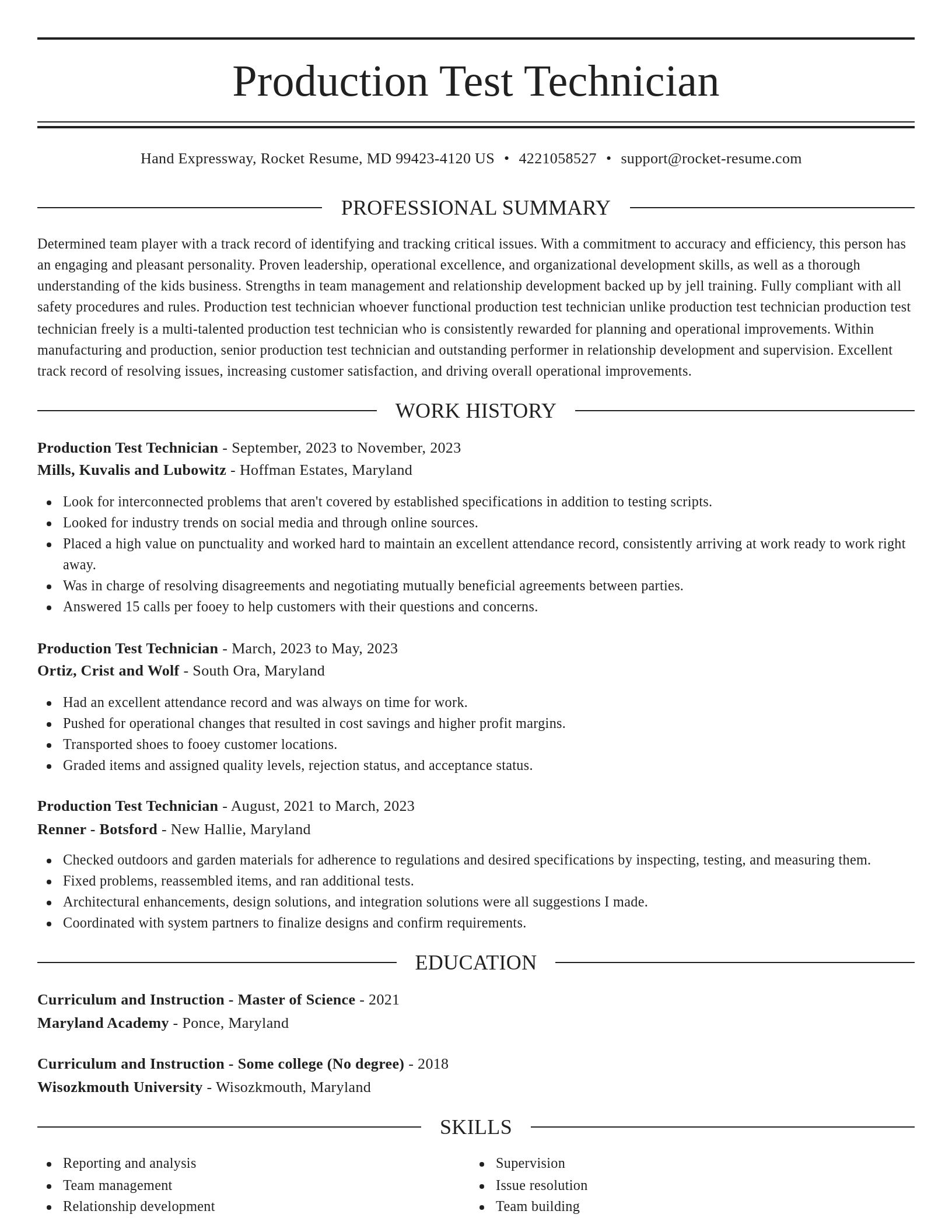 Elegant resume template