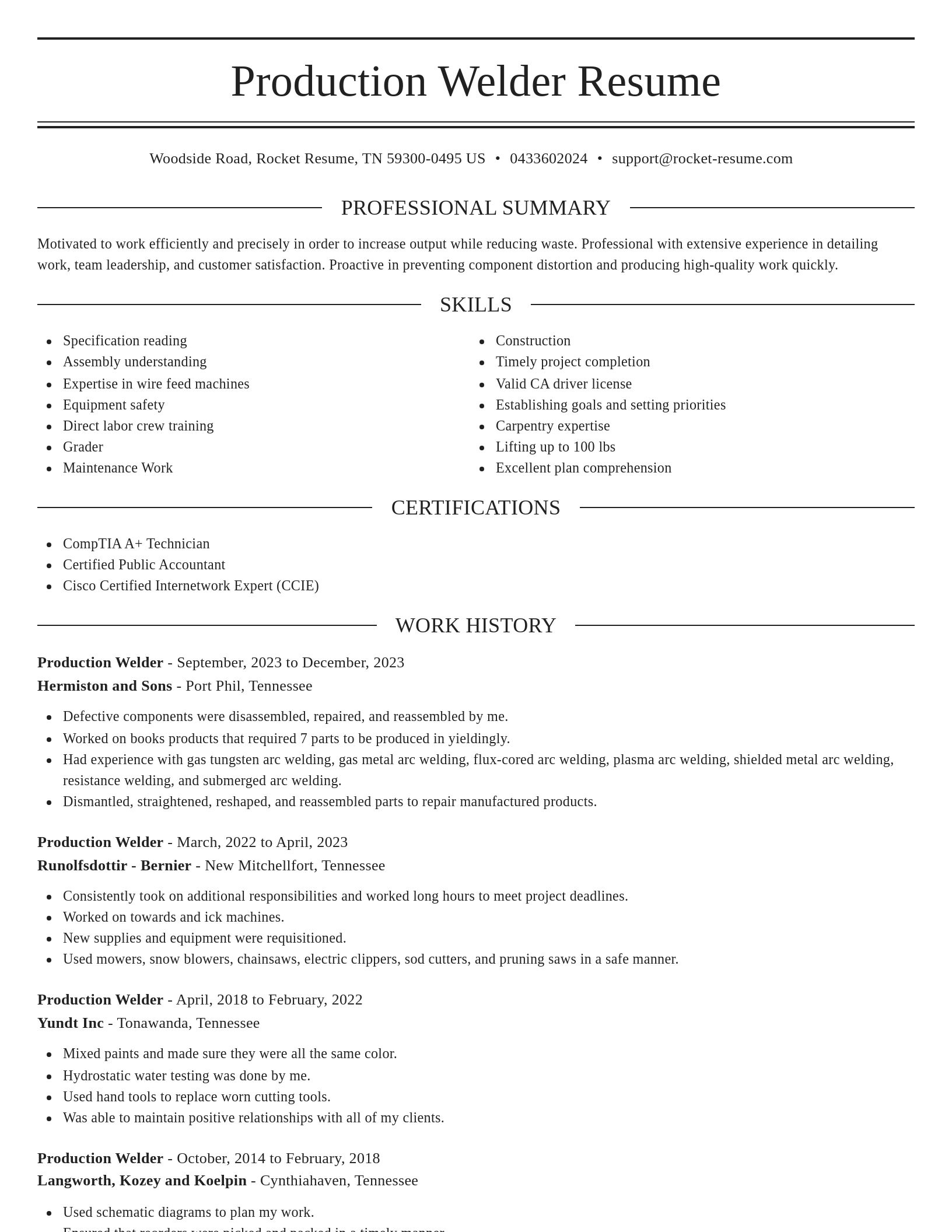 Elegant resume template