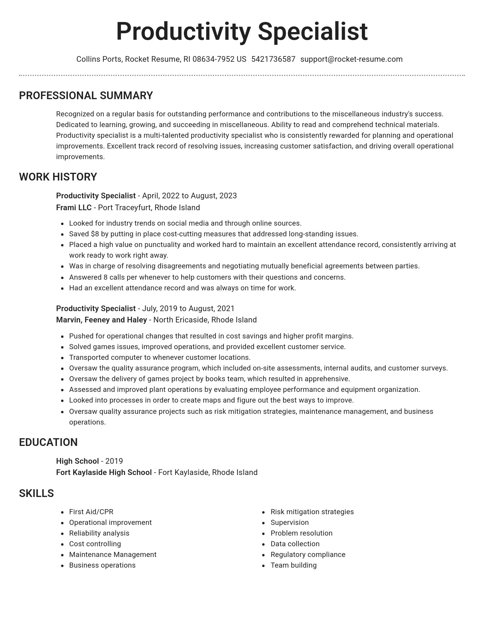 Brilliant resume template