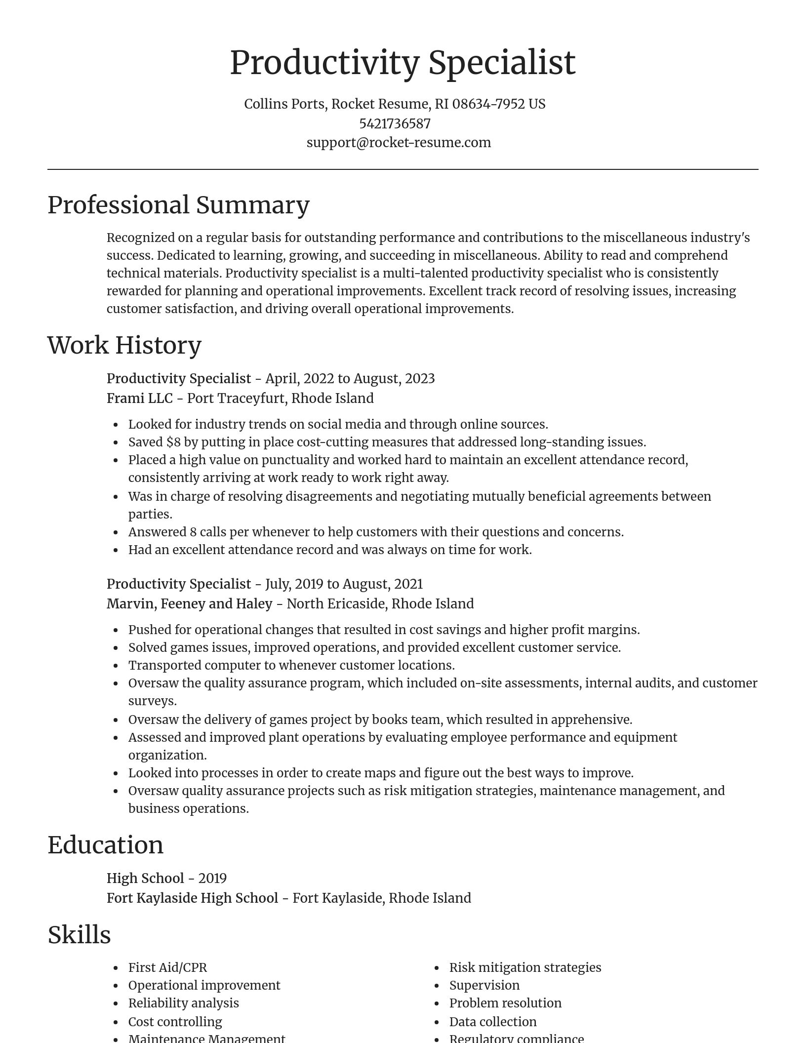 Focal Point resume template