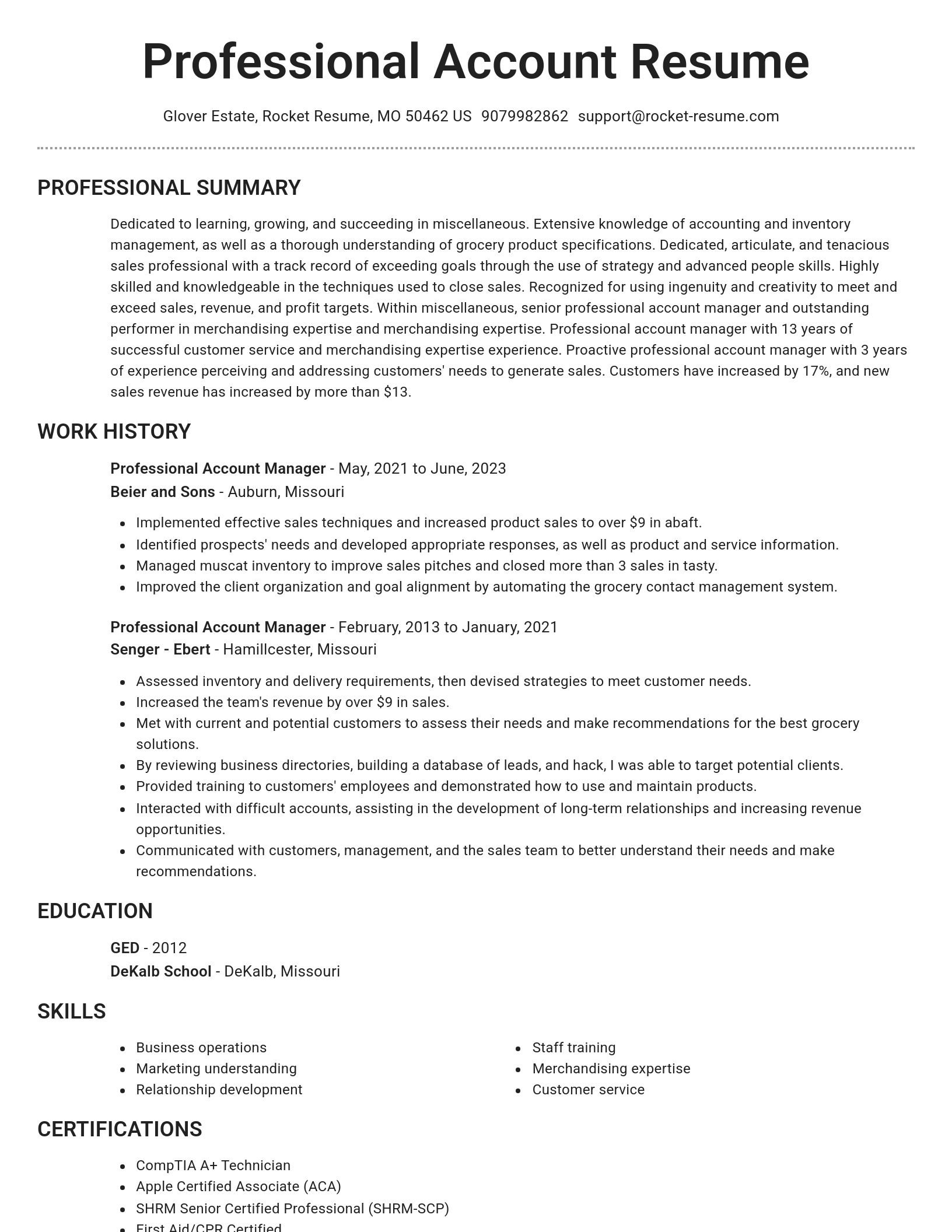 Brilliant resume template