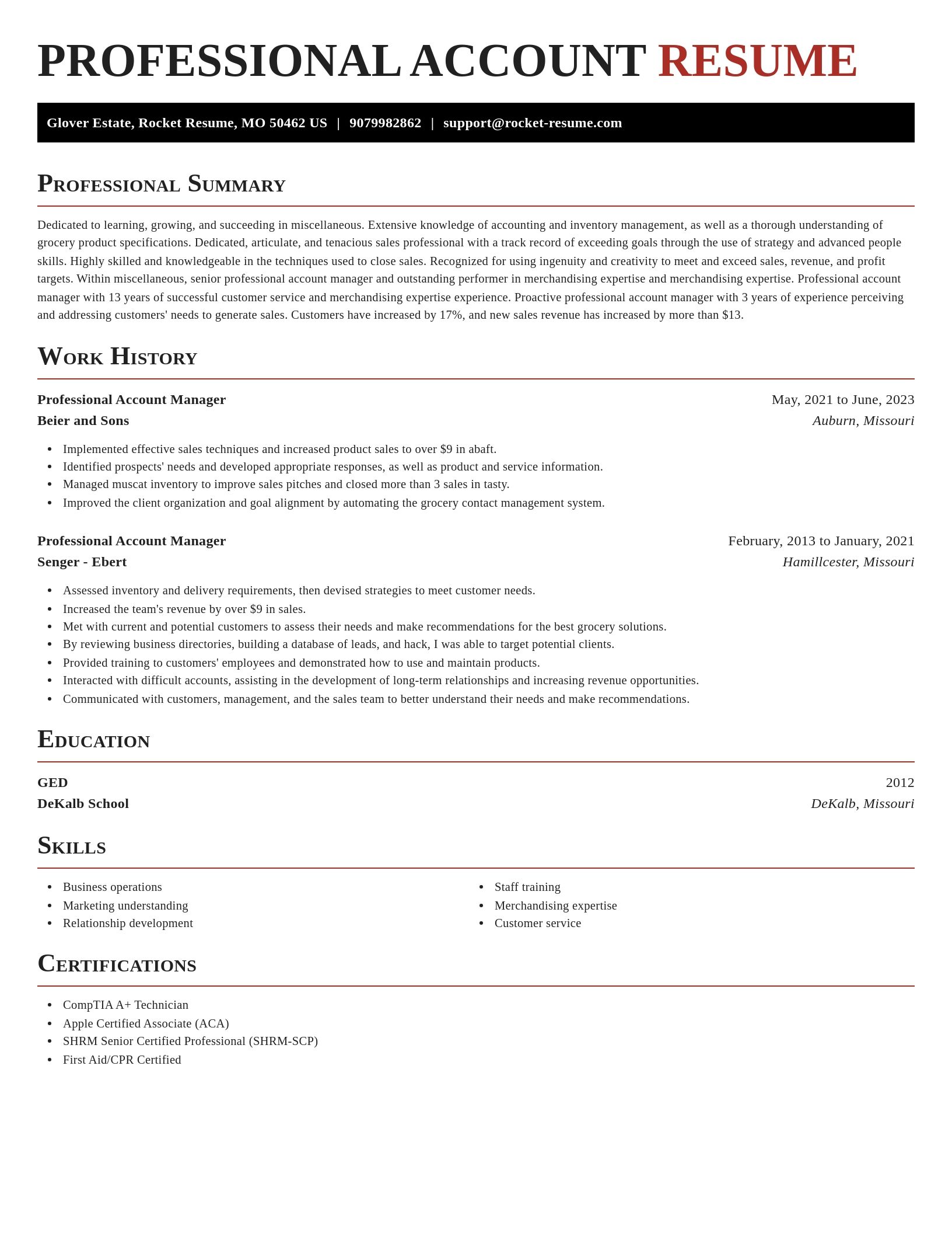 Exquisite resume template