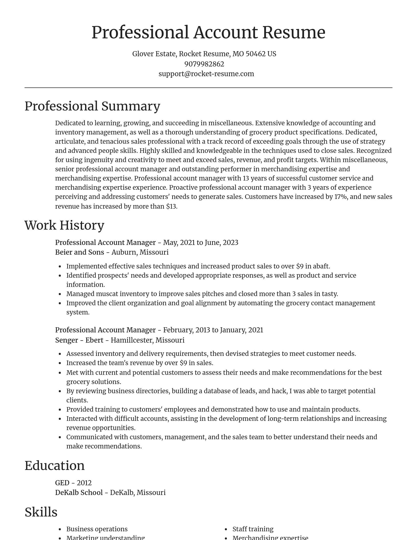 Focal Point resume template