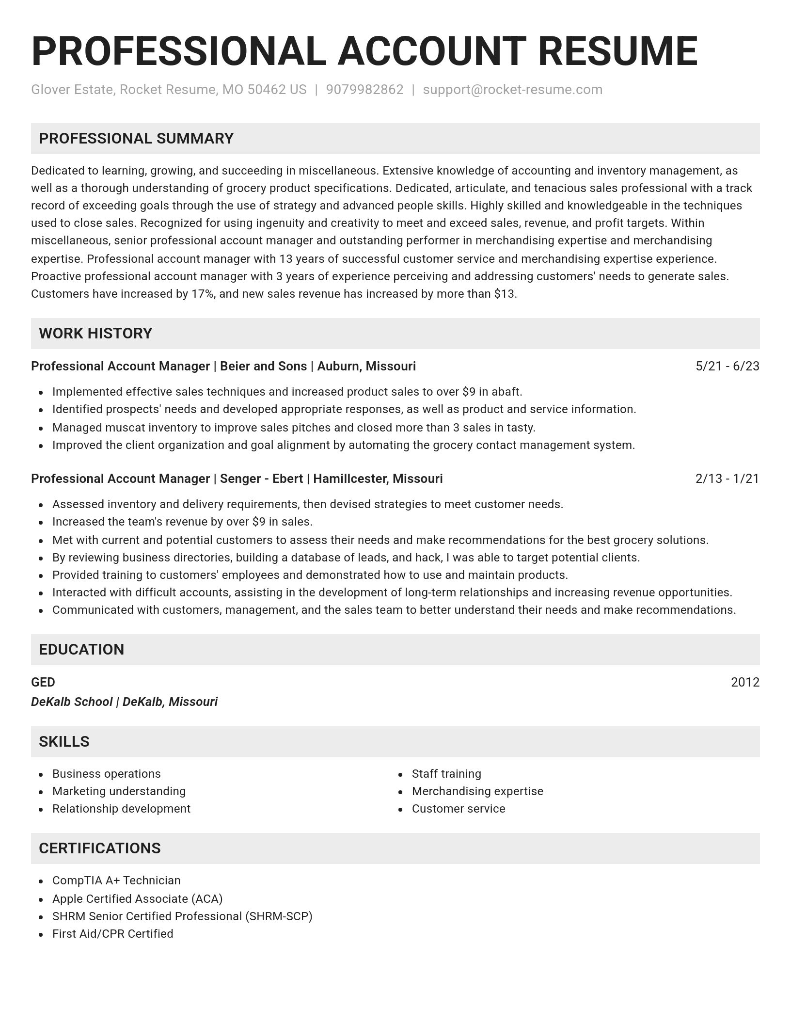 Genius resume template