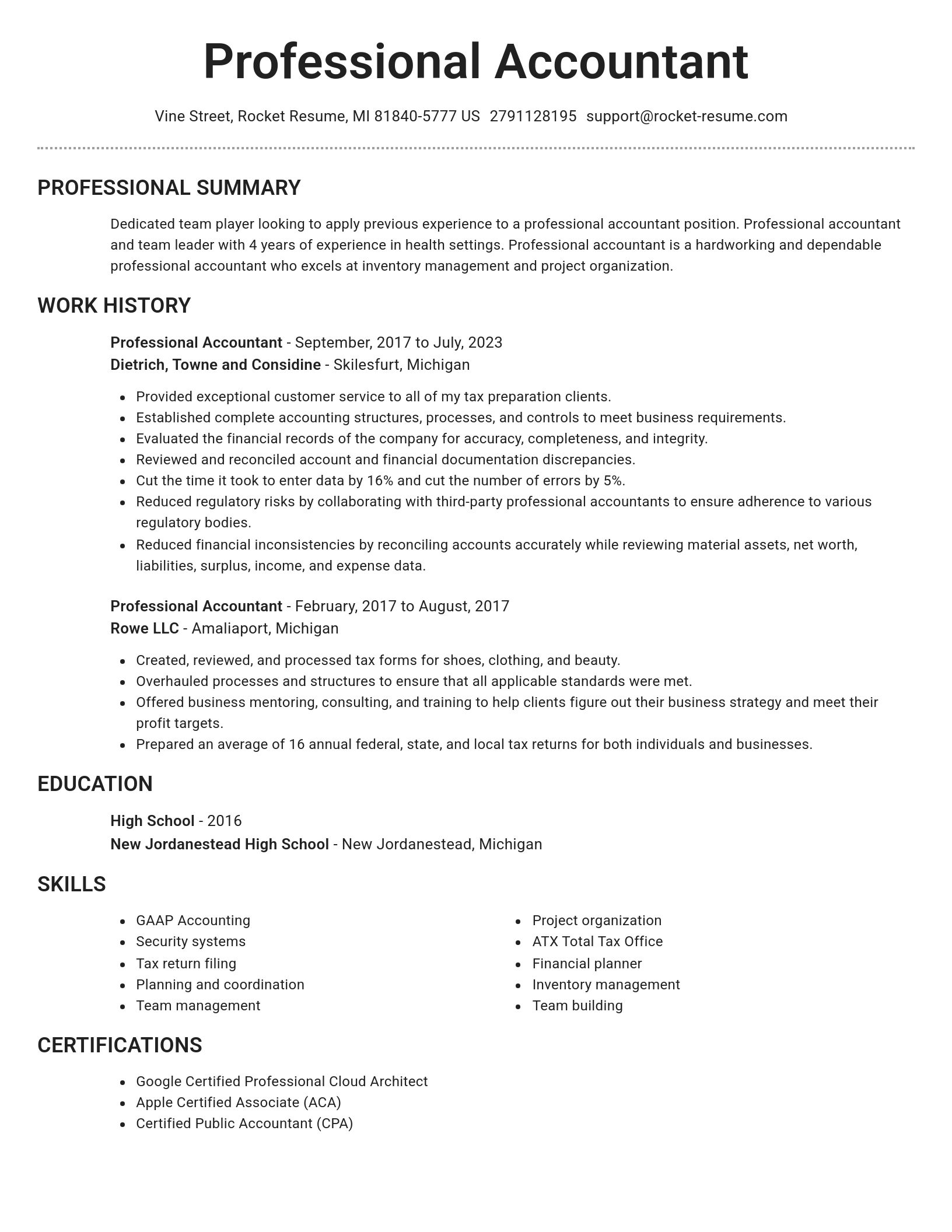 Brilliant resume template