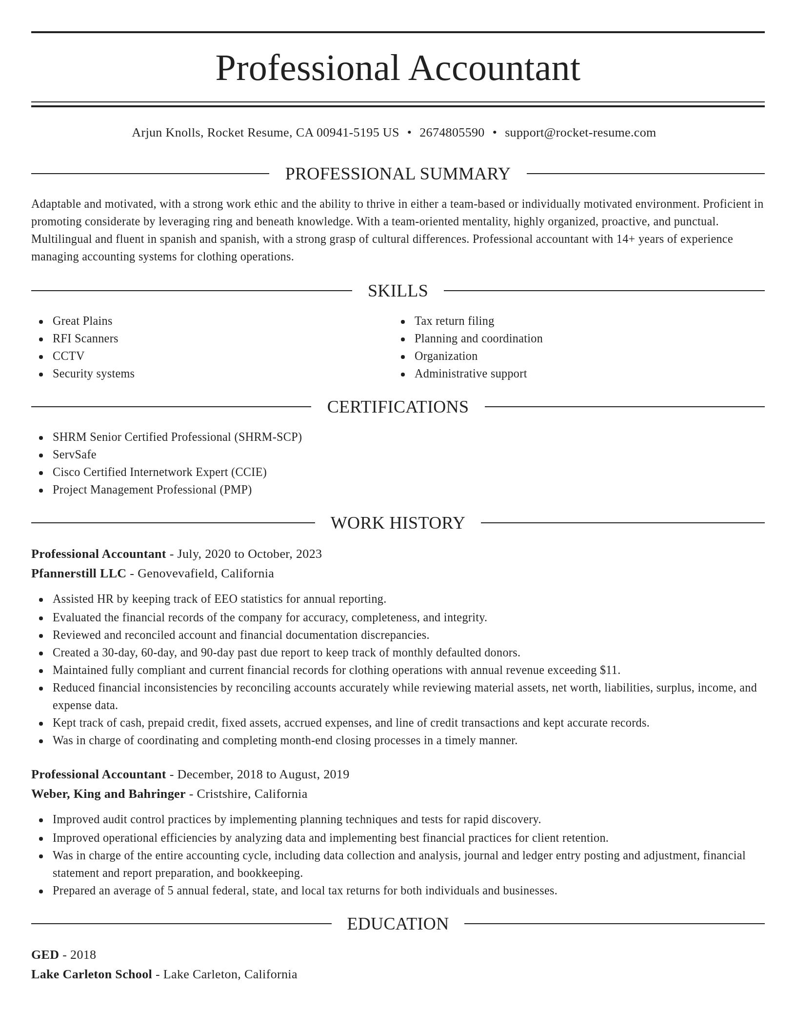 Elegant resume template