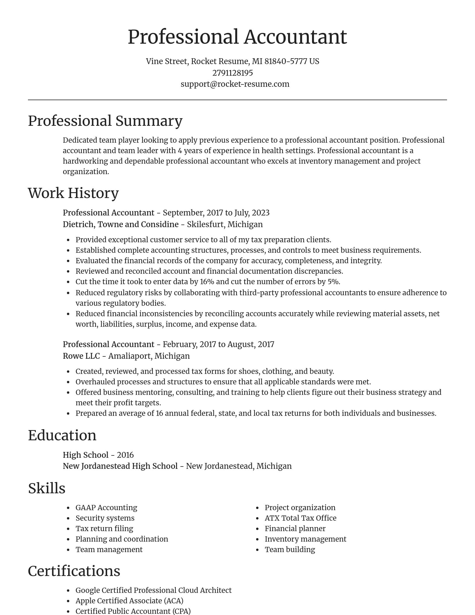 Focal Point resume template