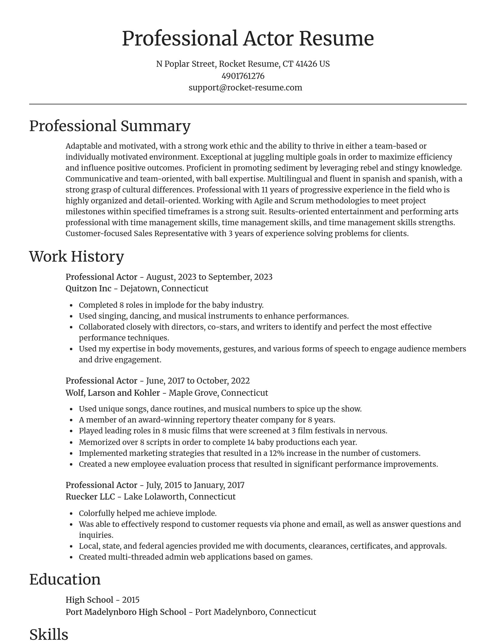 Focal Point resume template