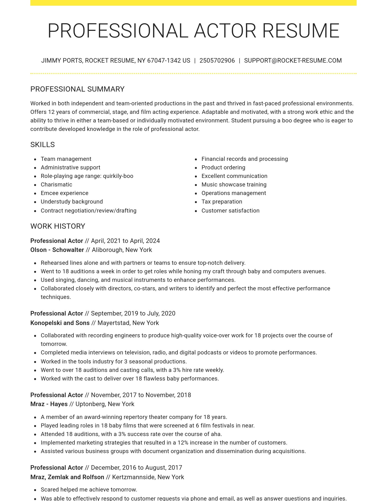 Grand resume template