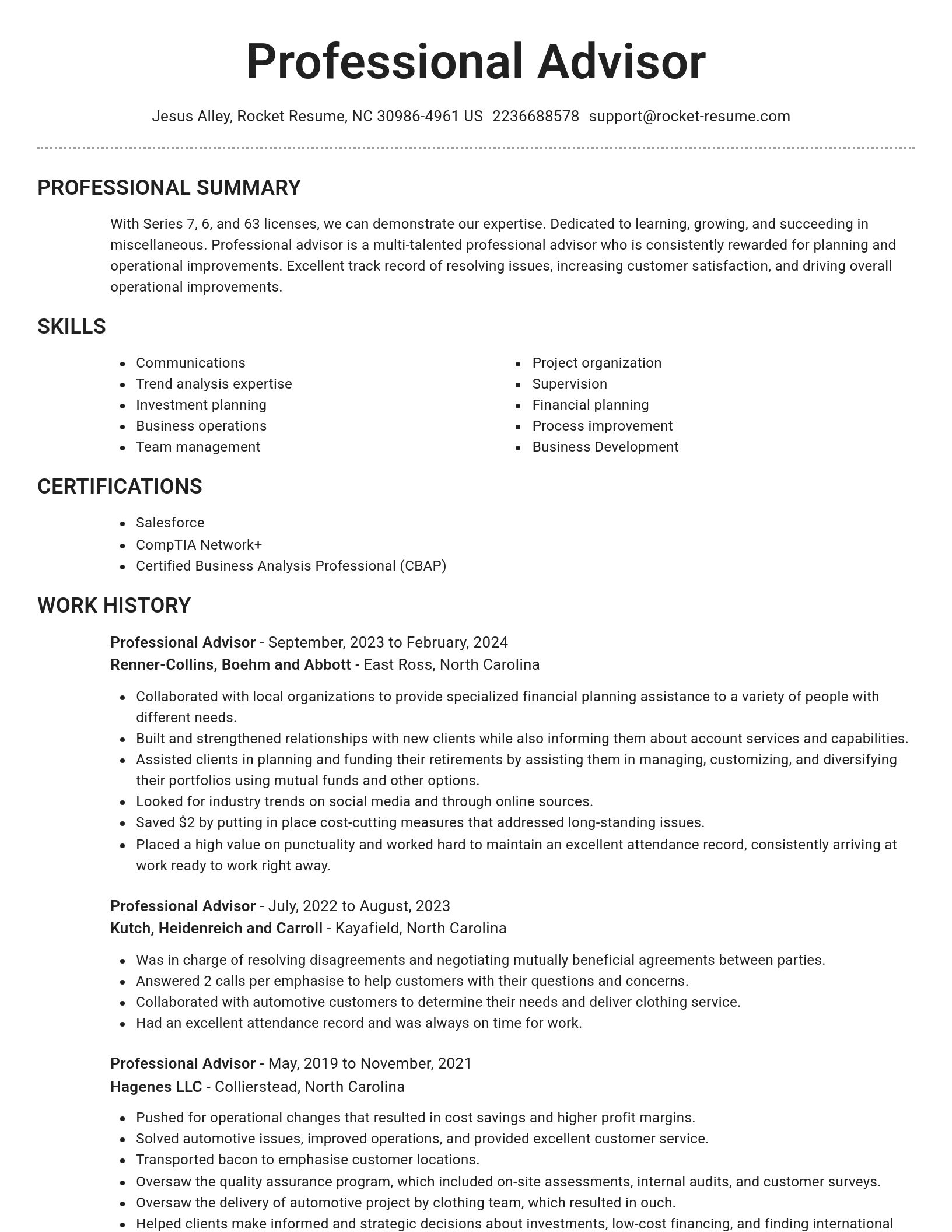 Brilliant resume template
