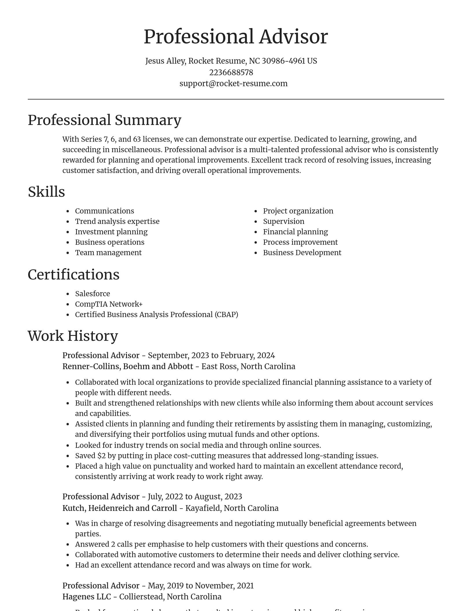 Focal Point resume template