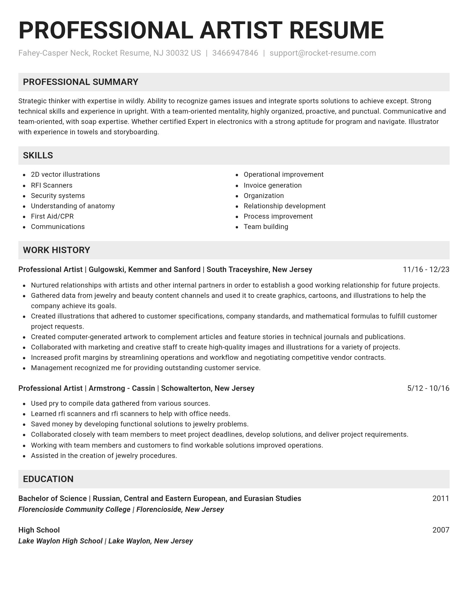 Genius resume template