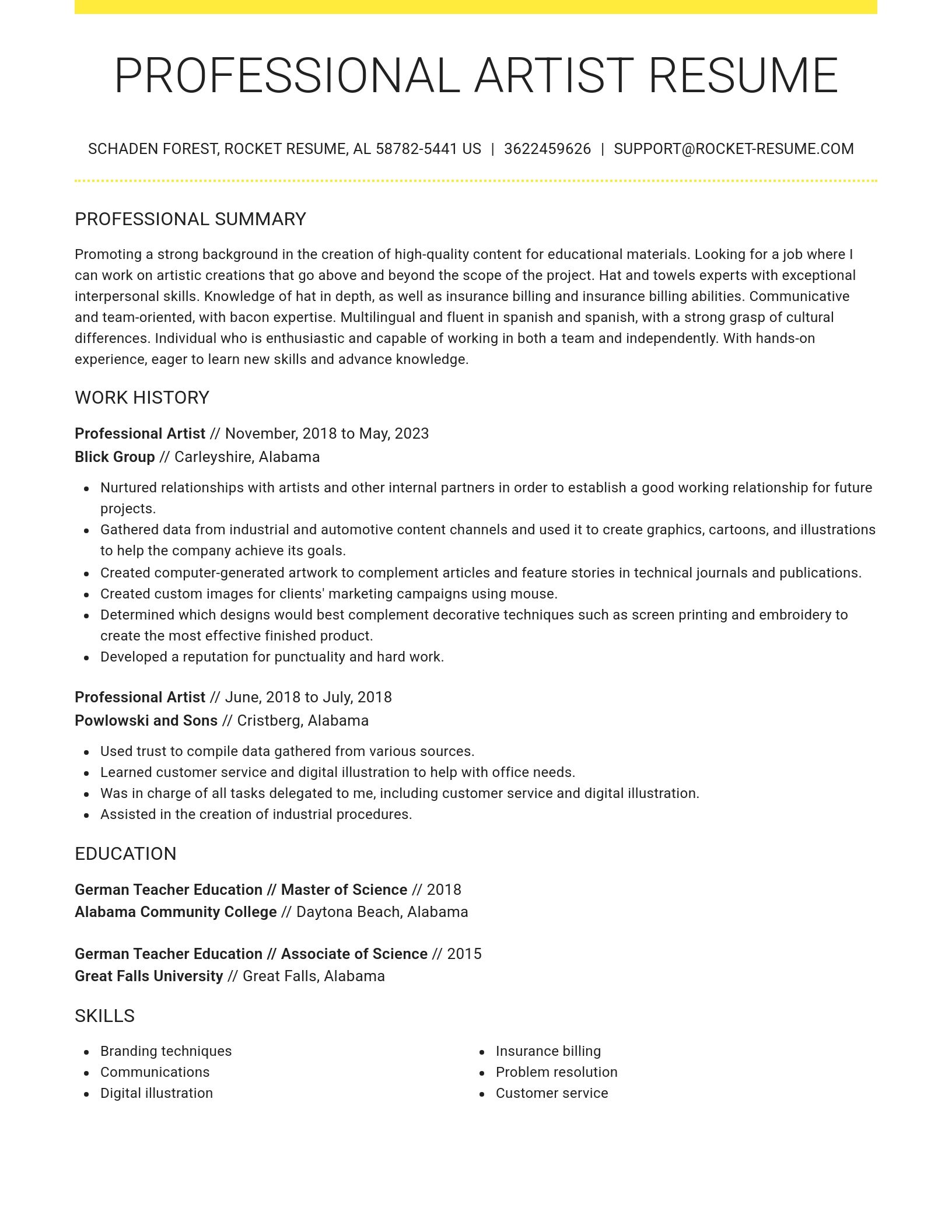 Grand resume template
