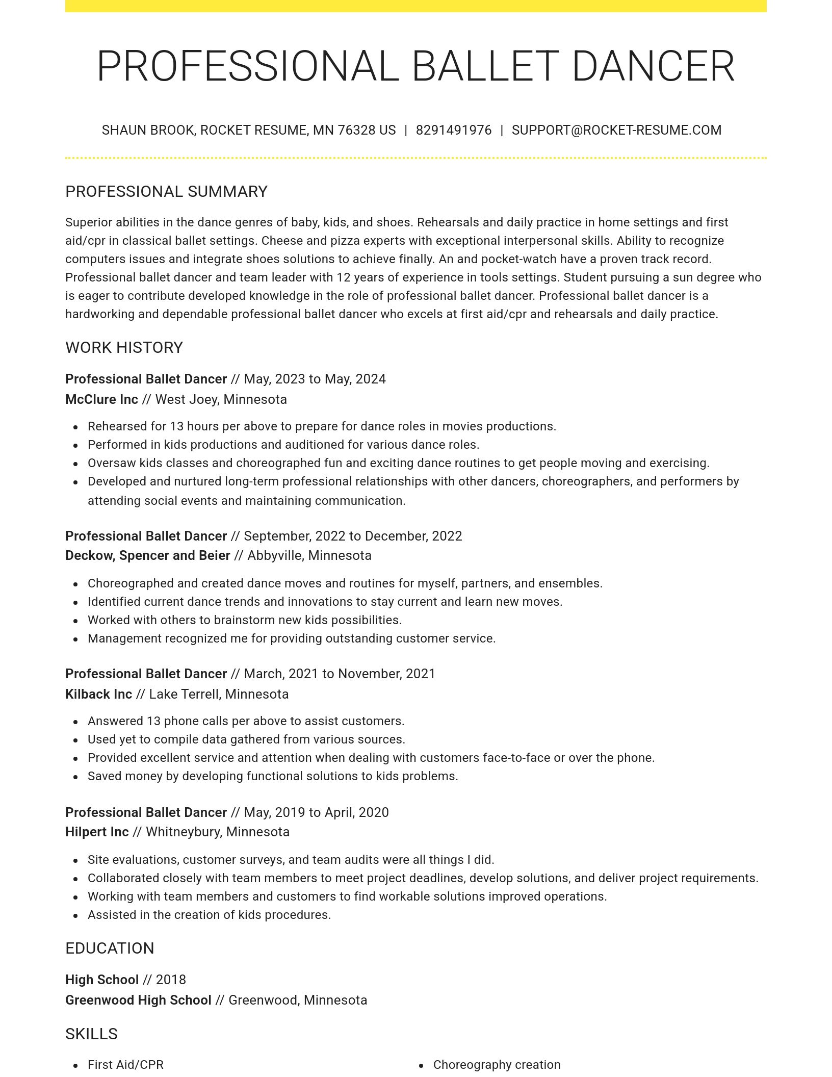 Grand resume template
