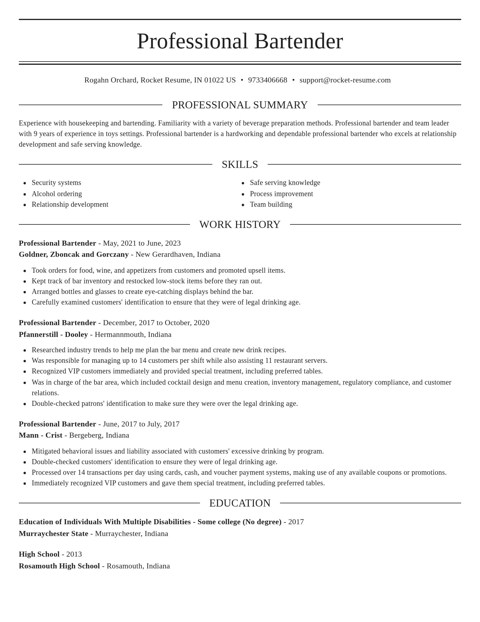 Elegant resume template