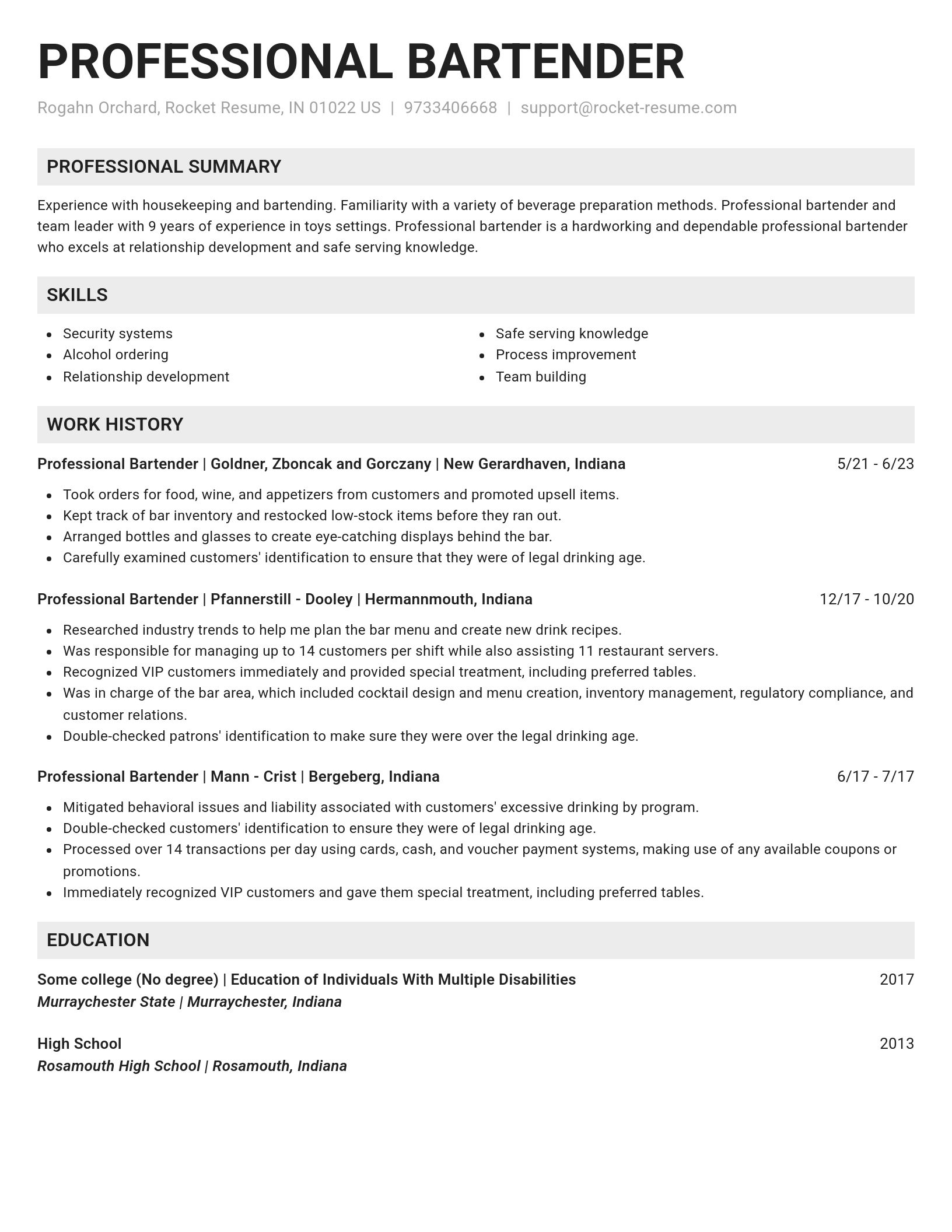 Genius resume template