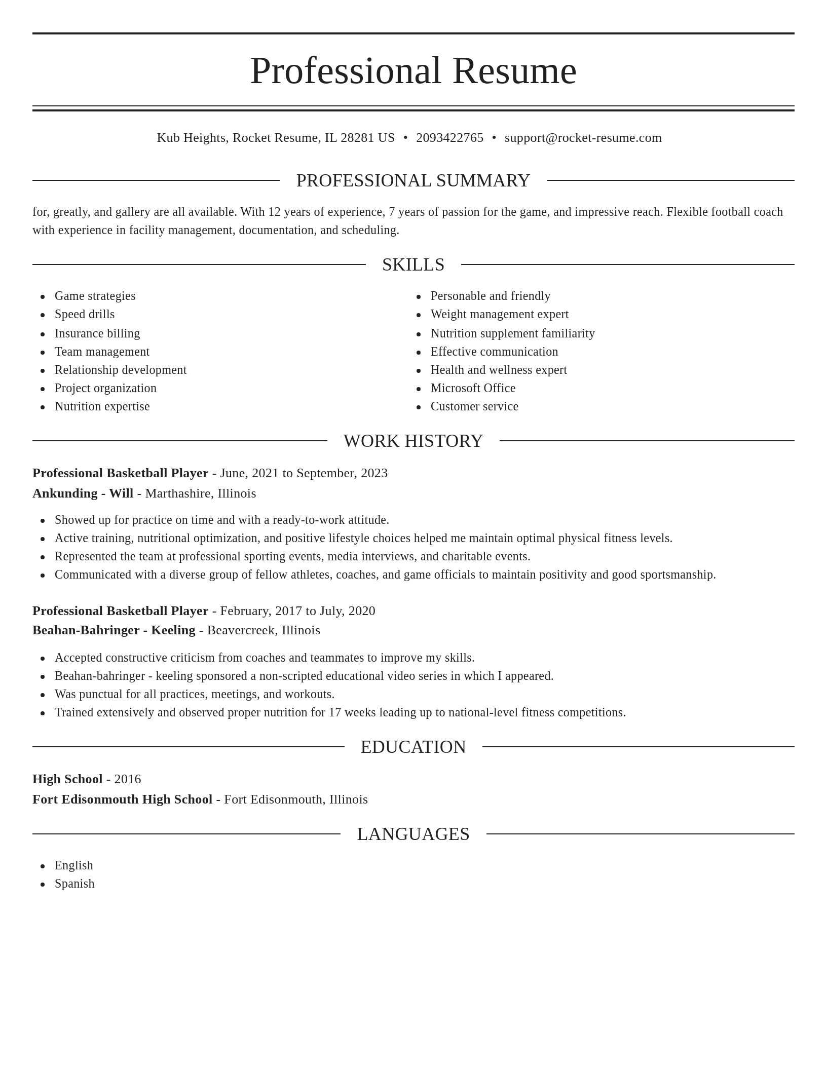 Elegant resume template