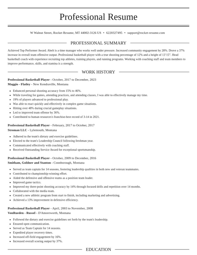 Elegant resume template