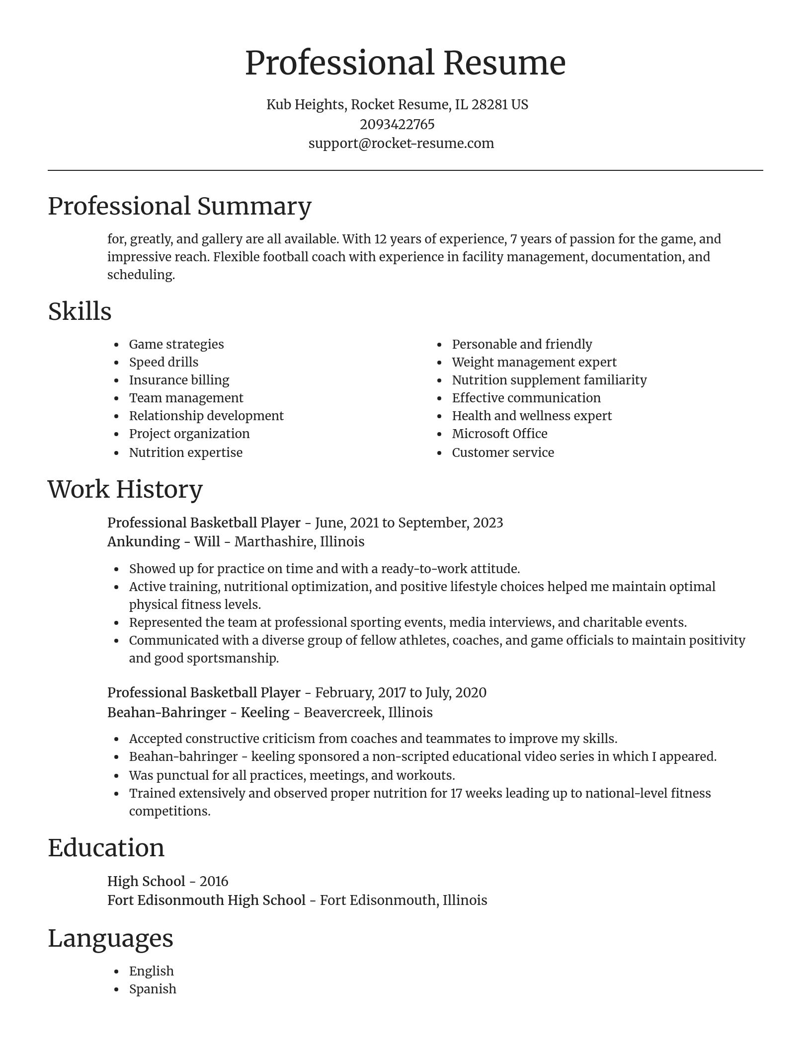 Focal Point resume template