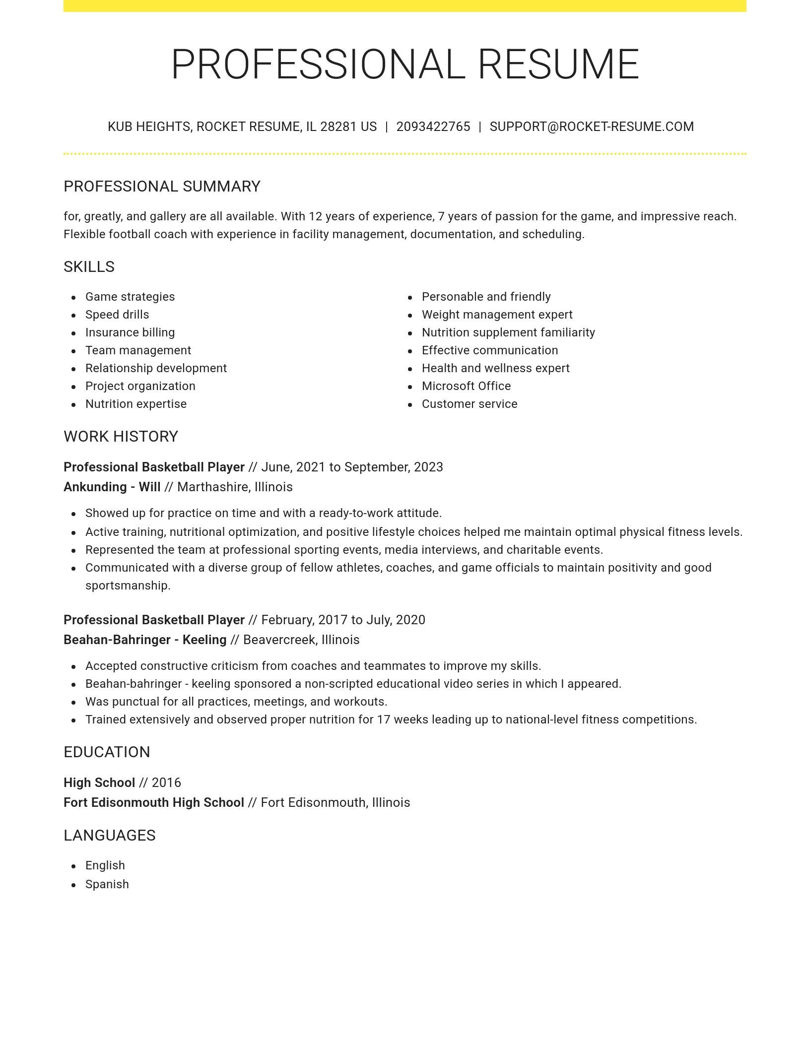Grand resume template