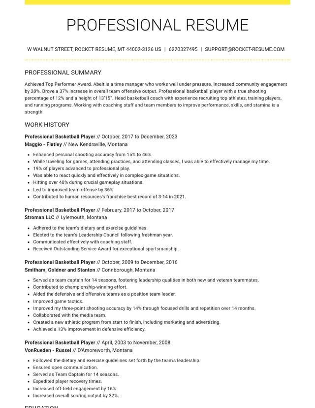Grand resume template