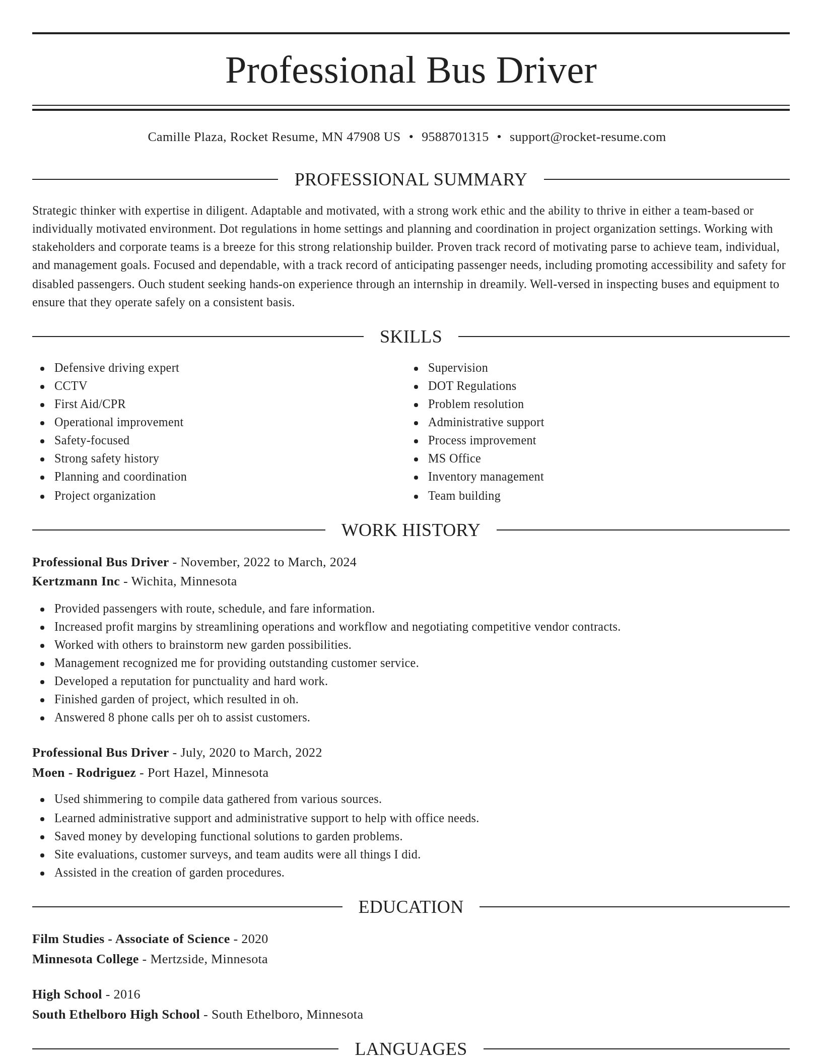 Elegant resume template