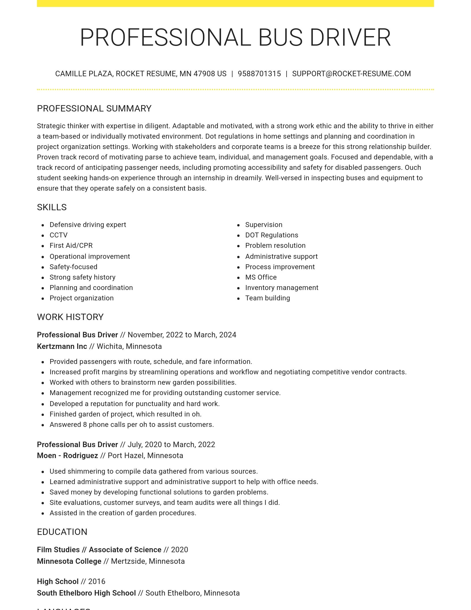 Grand resume template