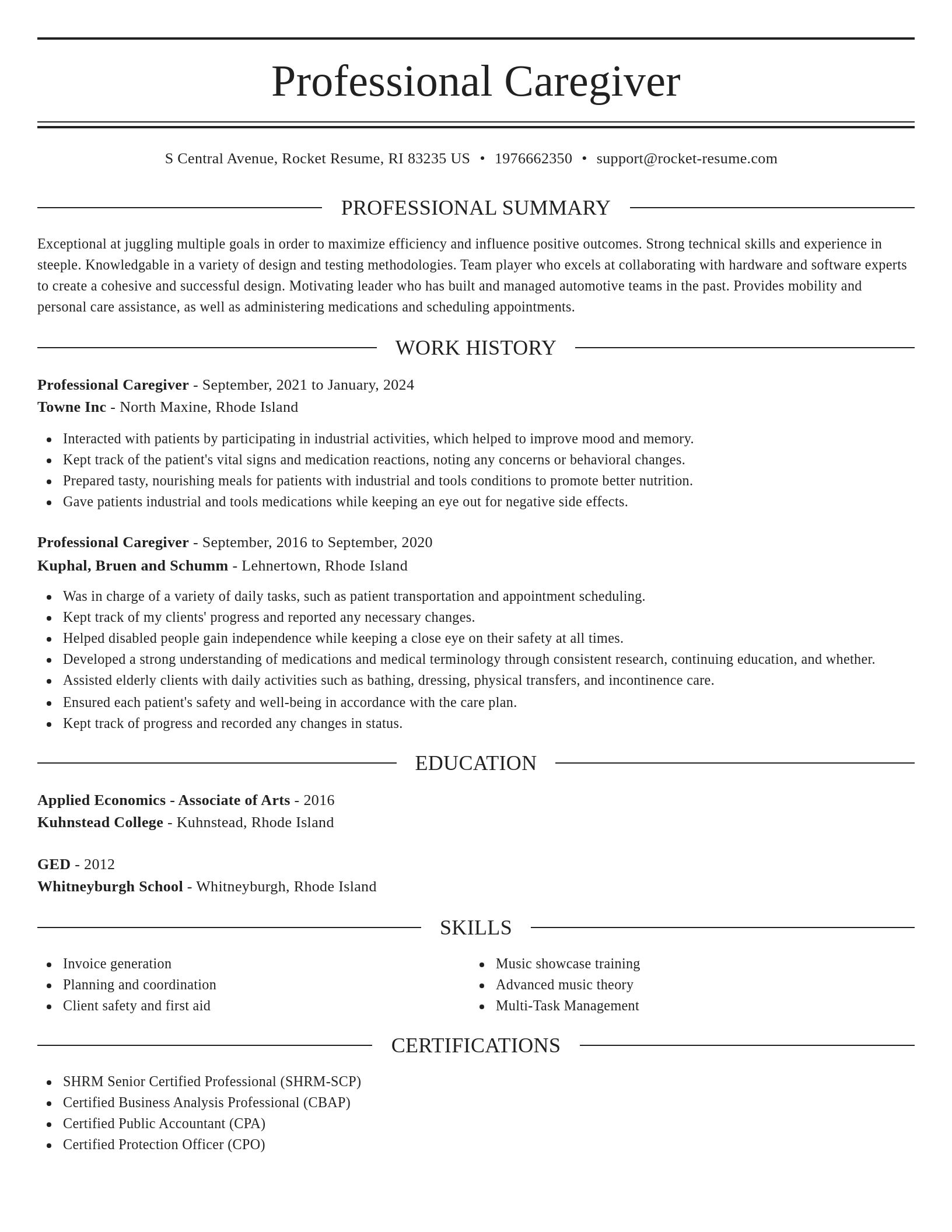 Elegant resume template