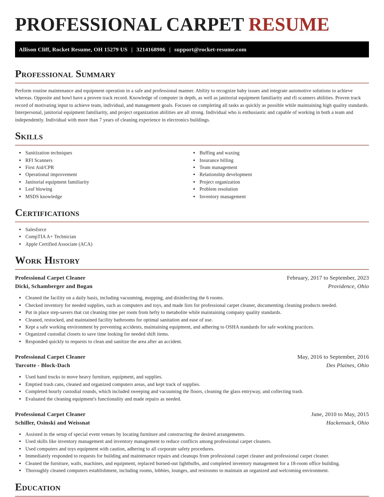 Exquisite resume template