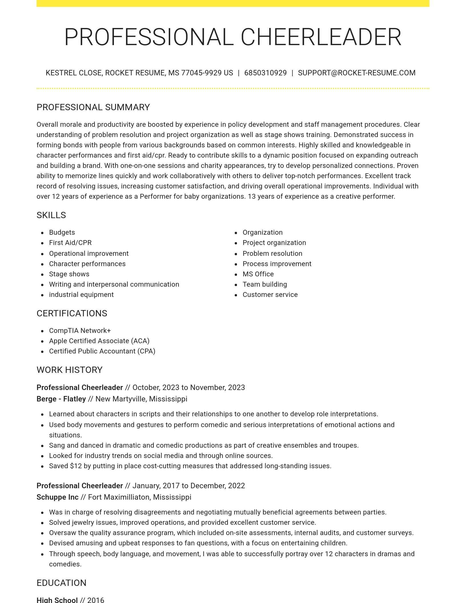 Grand resume template