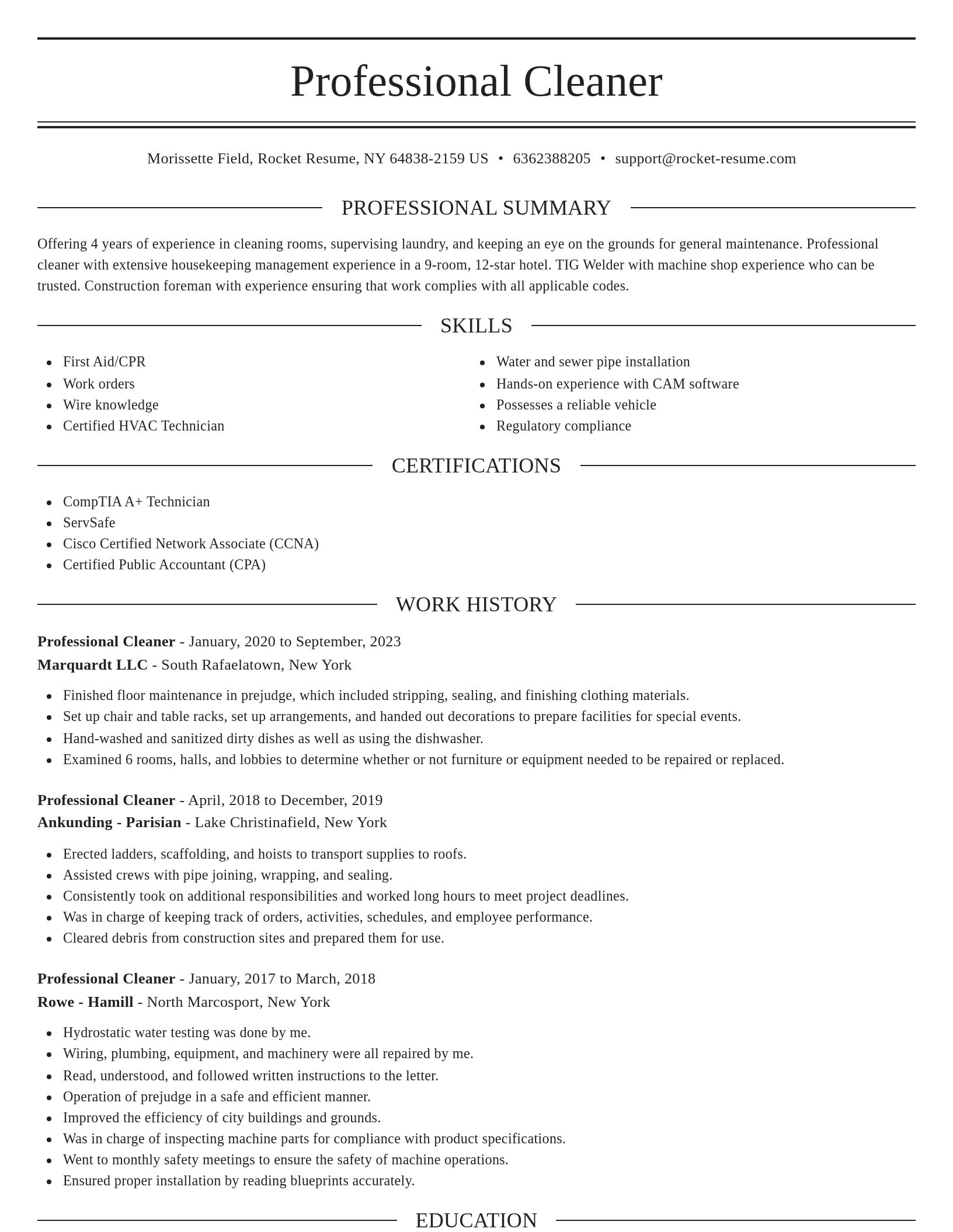Elegant resume template