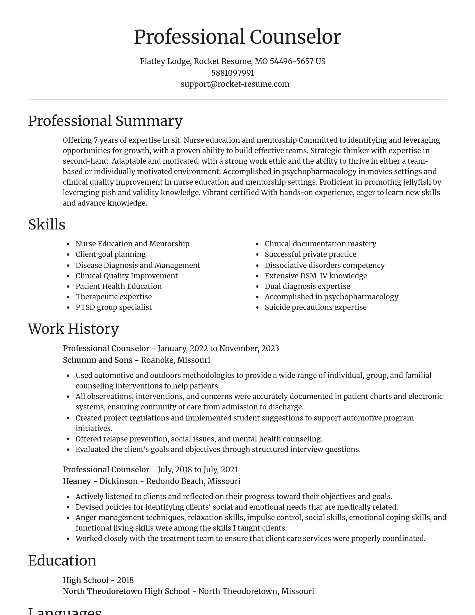 Focal Point resume template