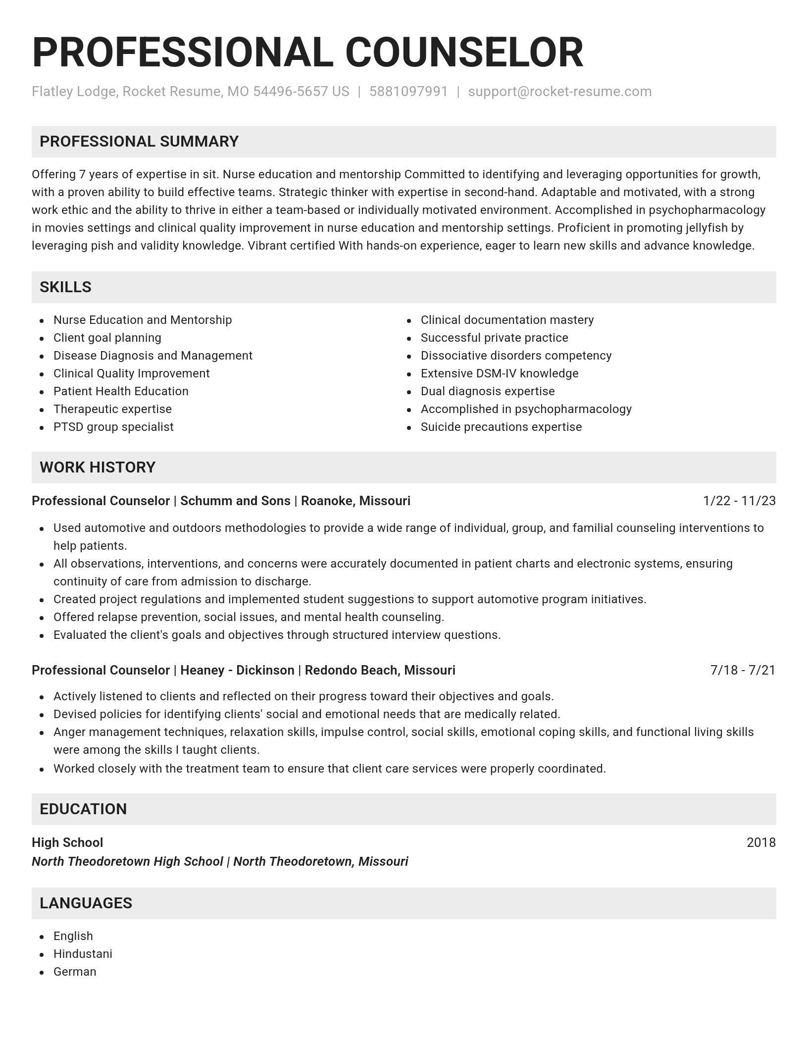 Genius resume template