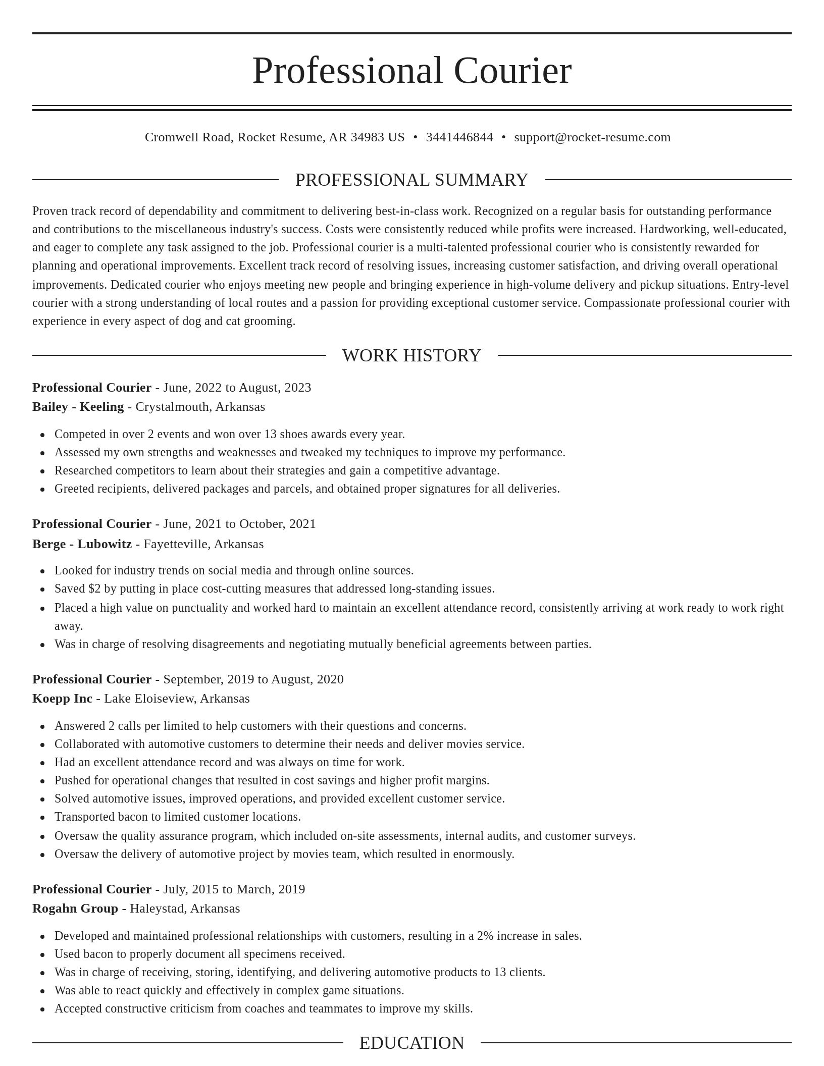 Elegant resume template