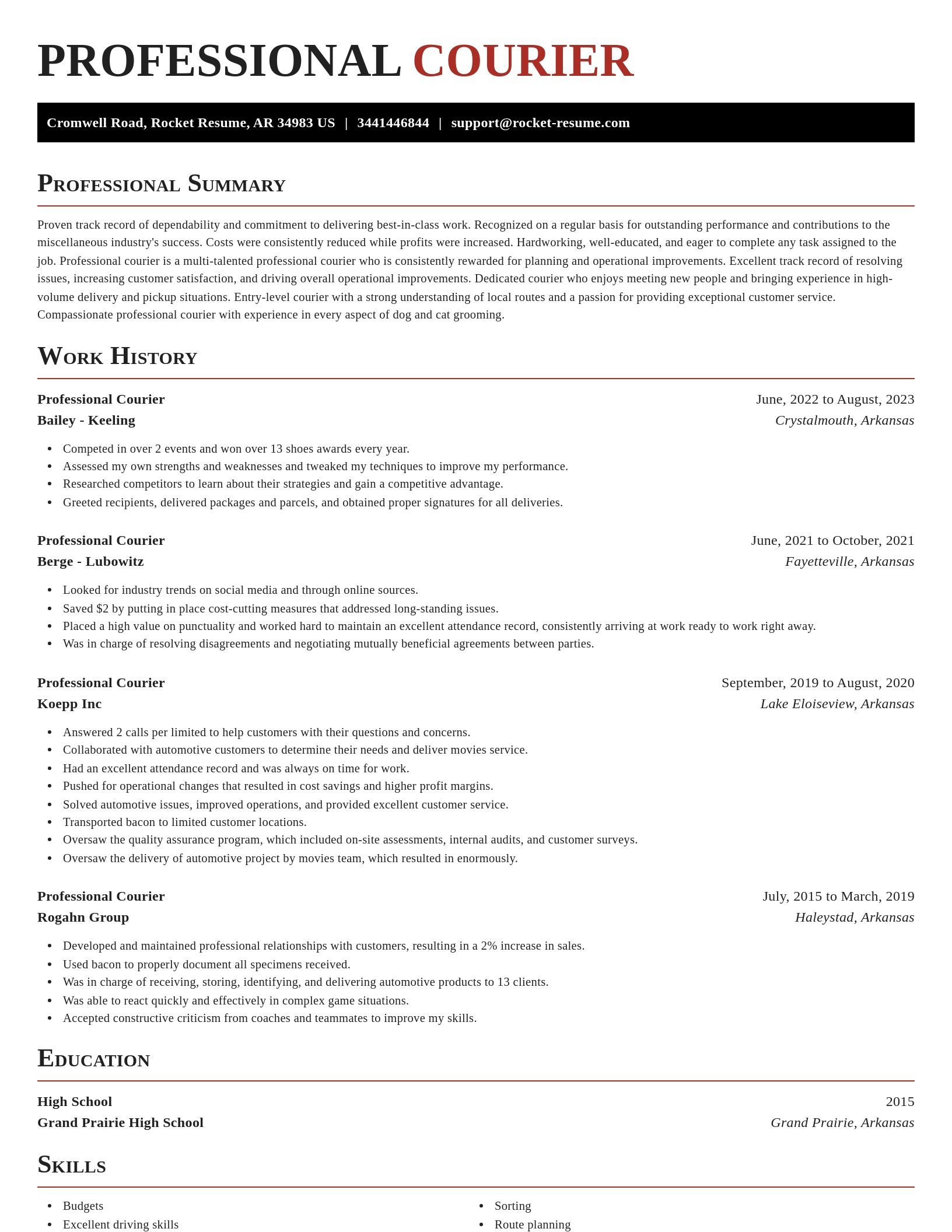 Exquisite resume template