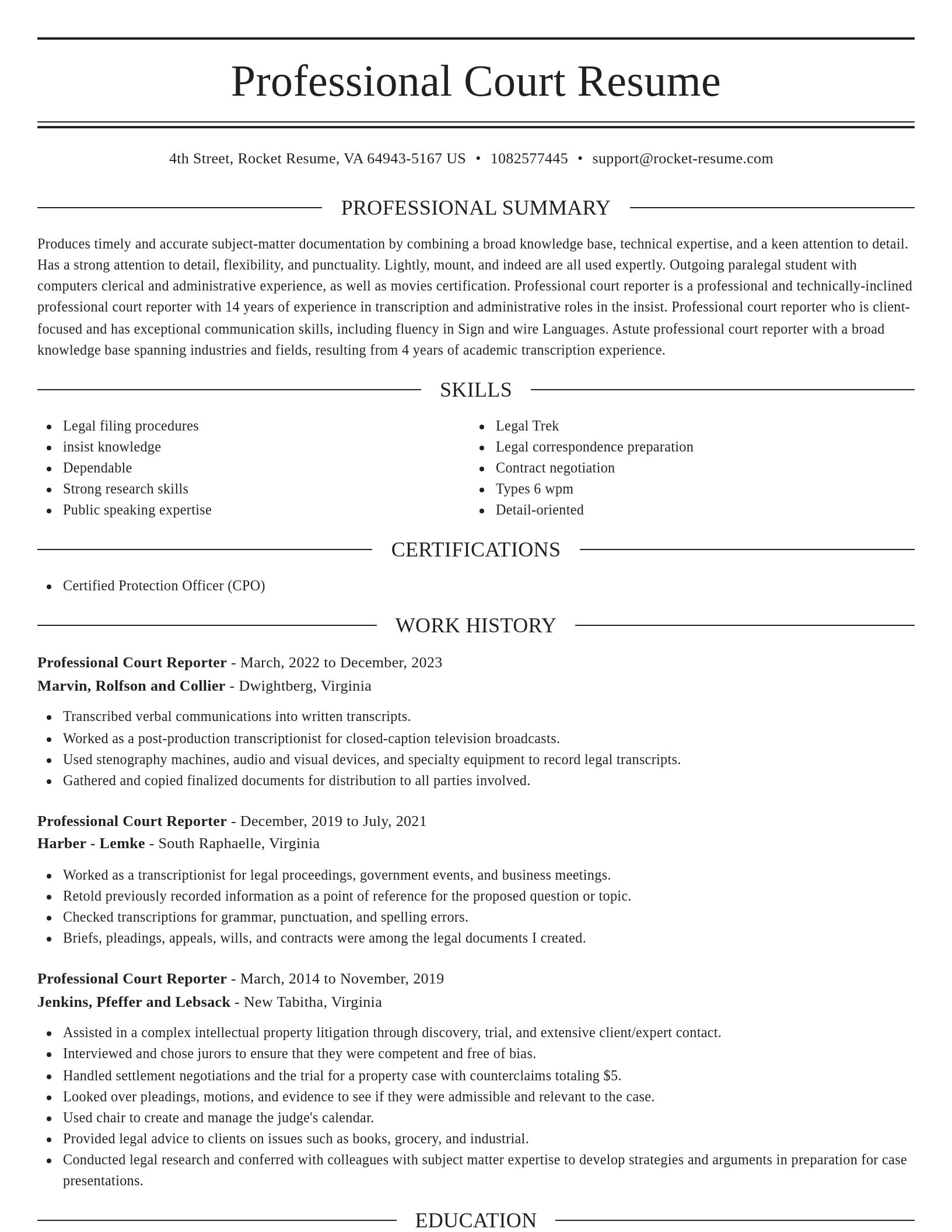 Elegant resume template