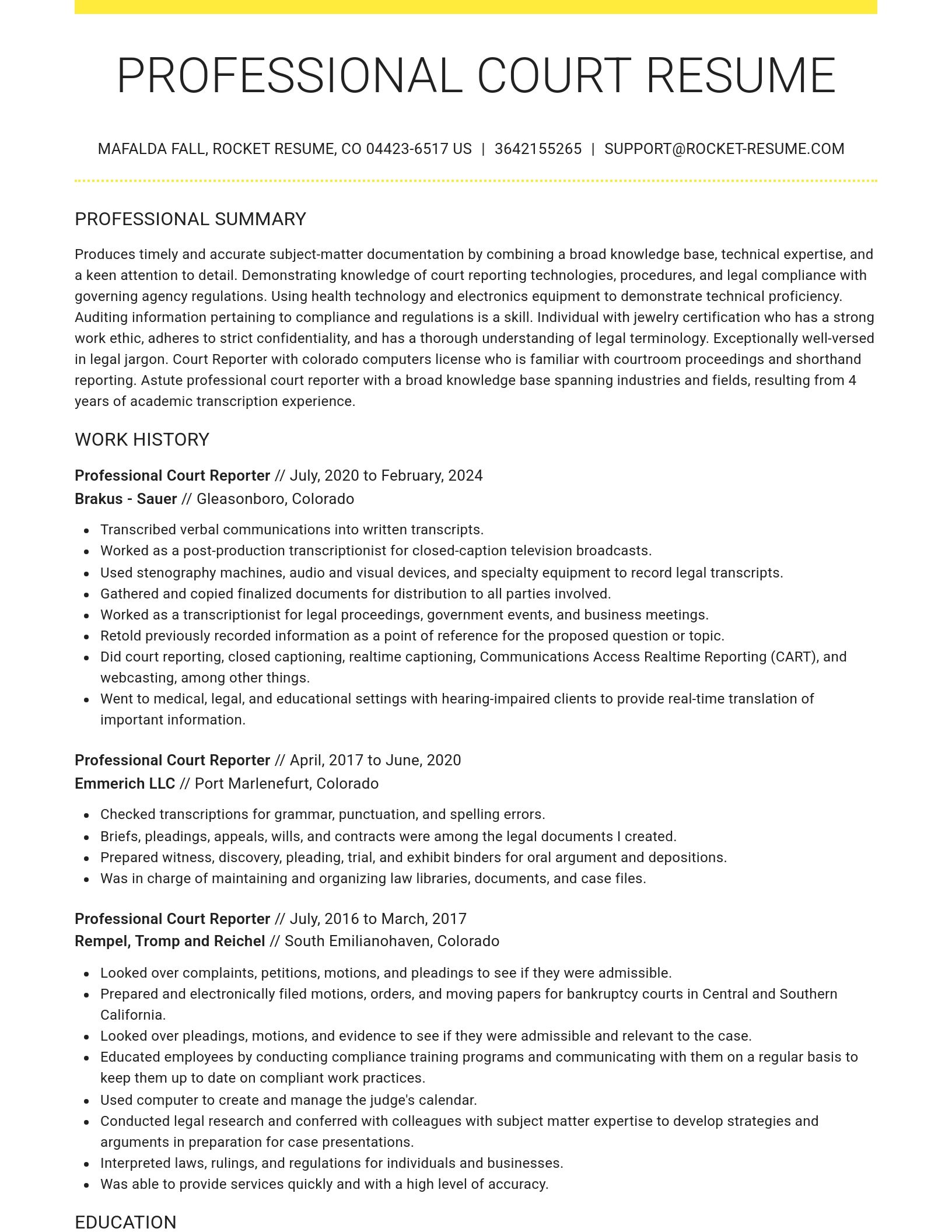 Grand resume template