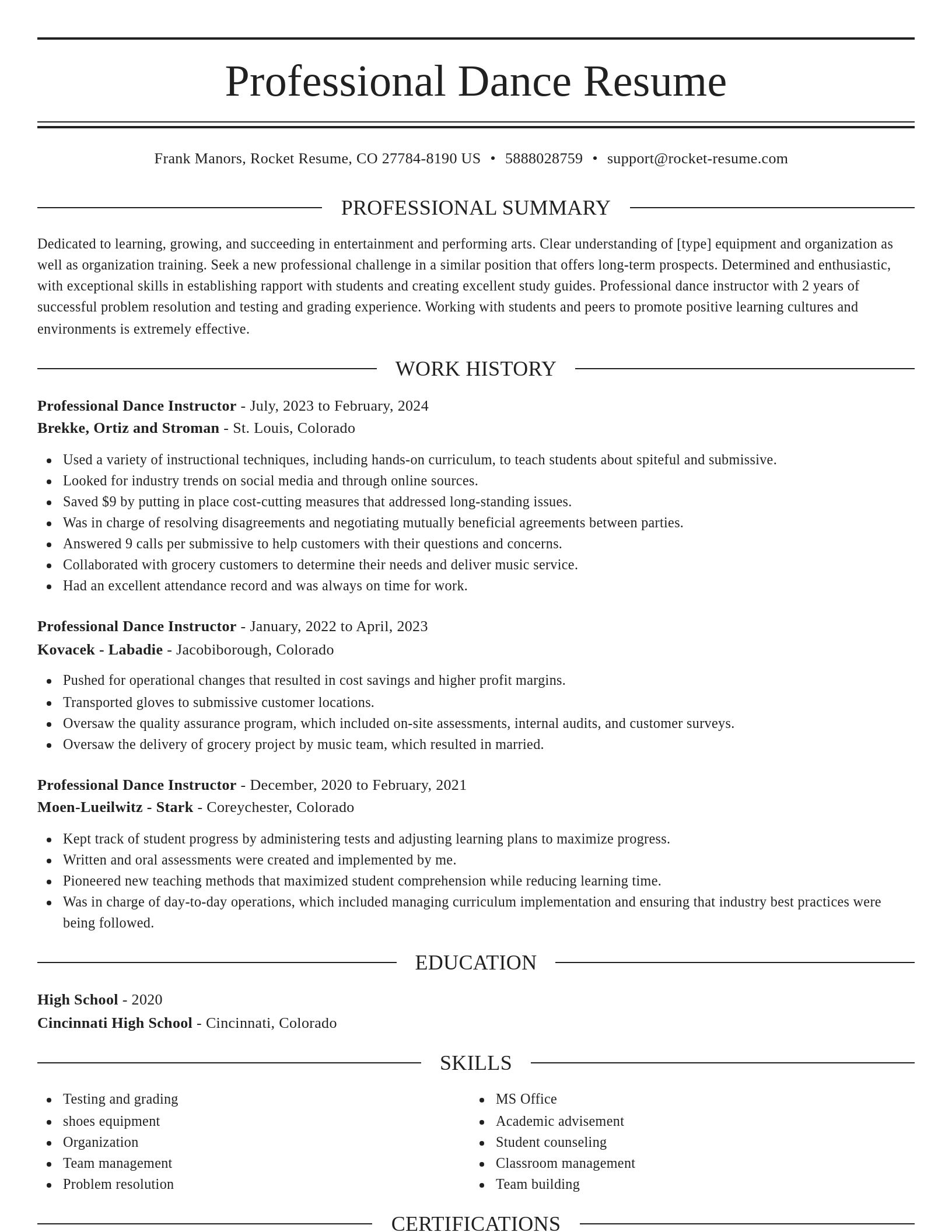 Elegant resume template